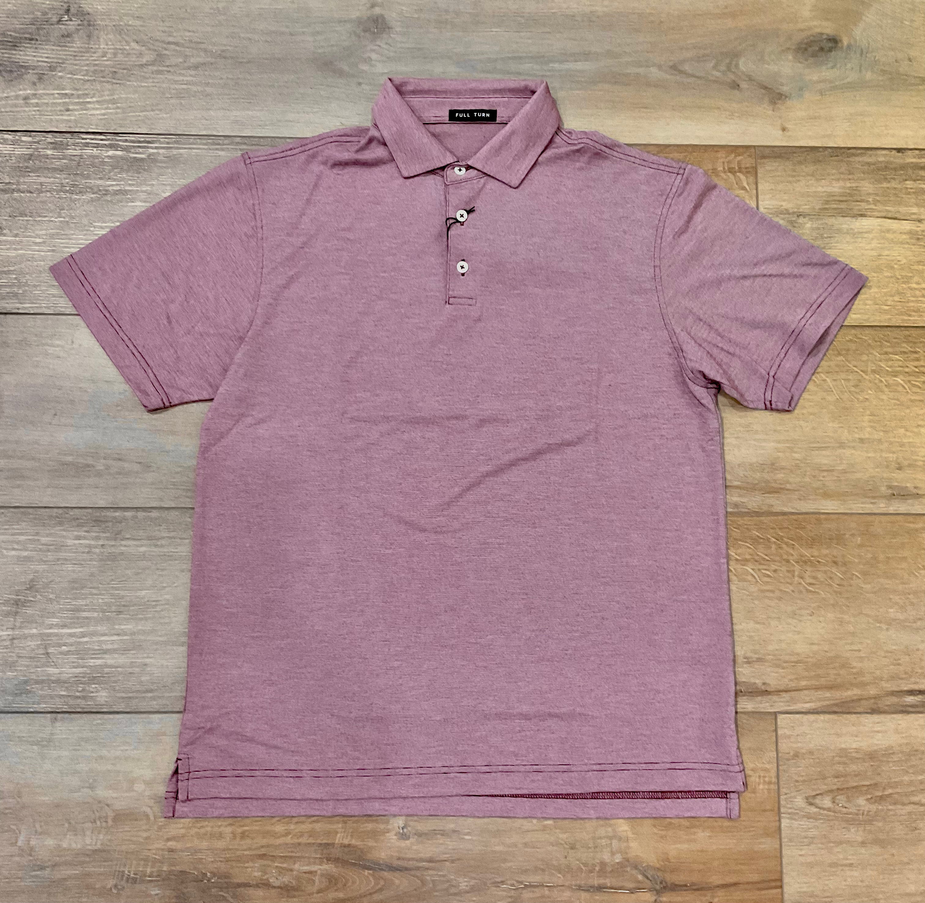 Maroon Butter Stripe Polo