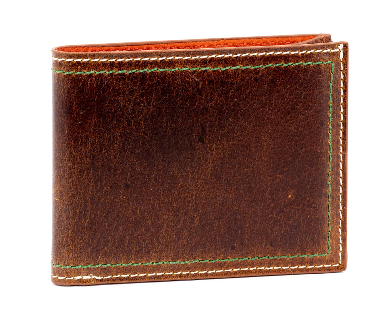 Bill Water Buffalo Billfold - BURNT CEDAR