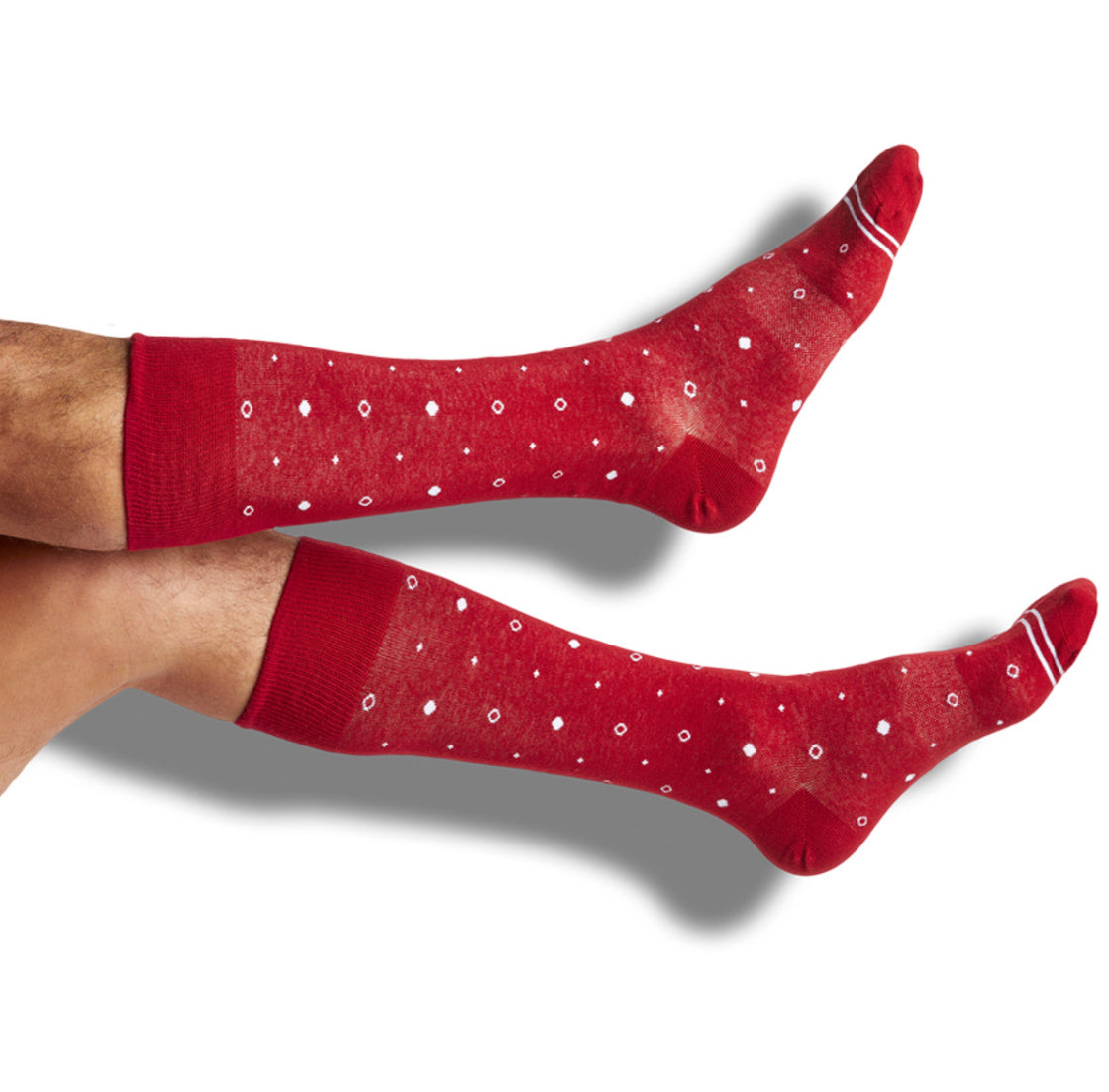 Crimson Mixed Dots Dress Socks