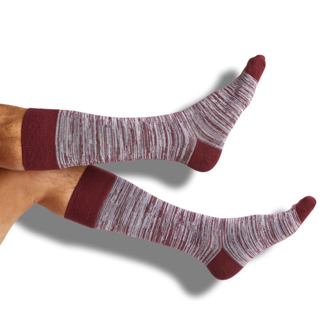 Maroon Marl Dress Socks