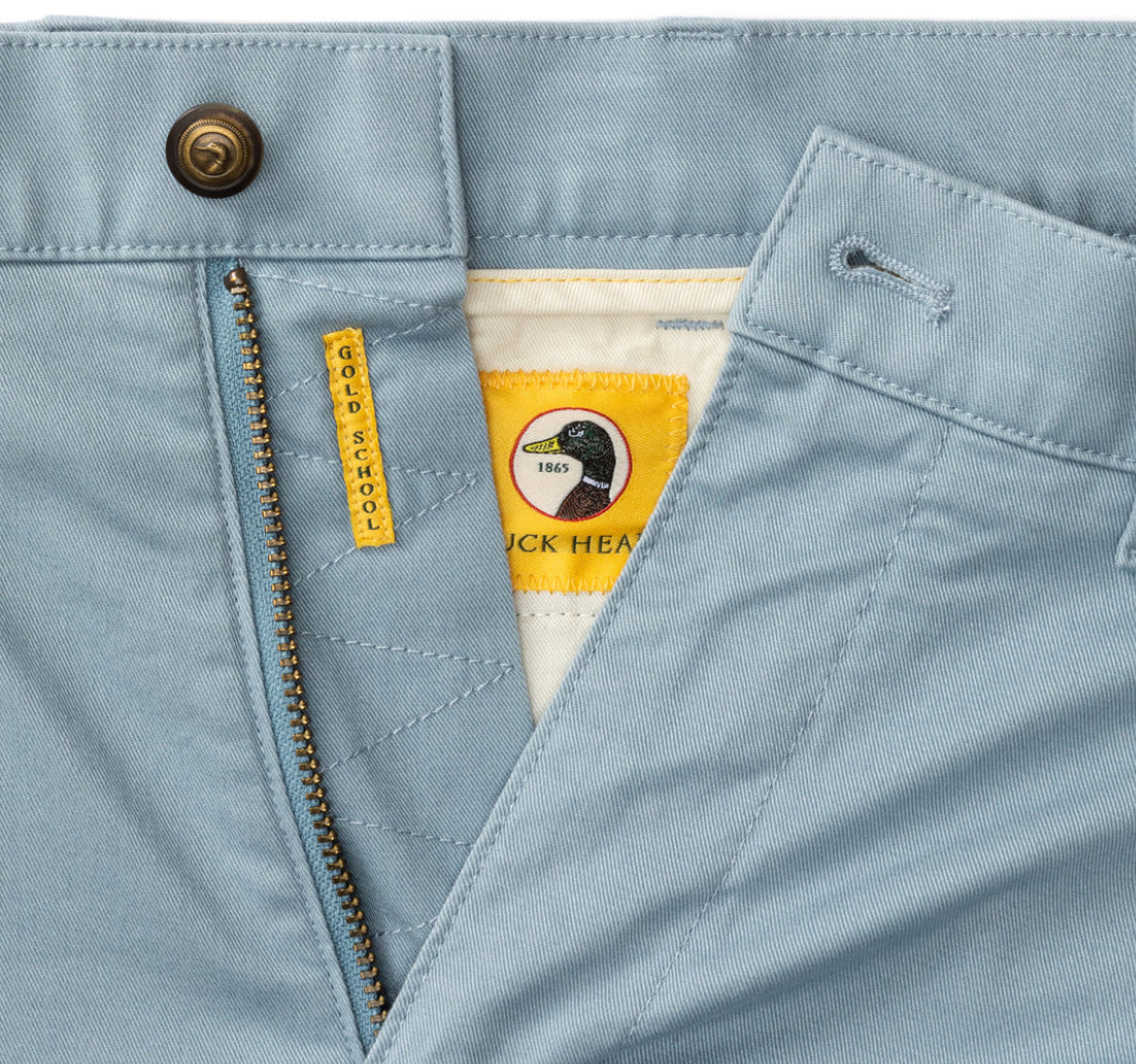 Classic Fit Gold School Chino - River Blue