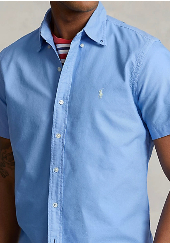 Short Sleeve Oxford Shirt - HARBOR ISLAND BLUE