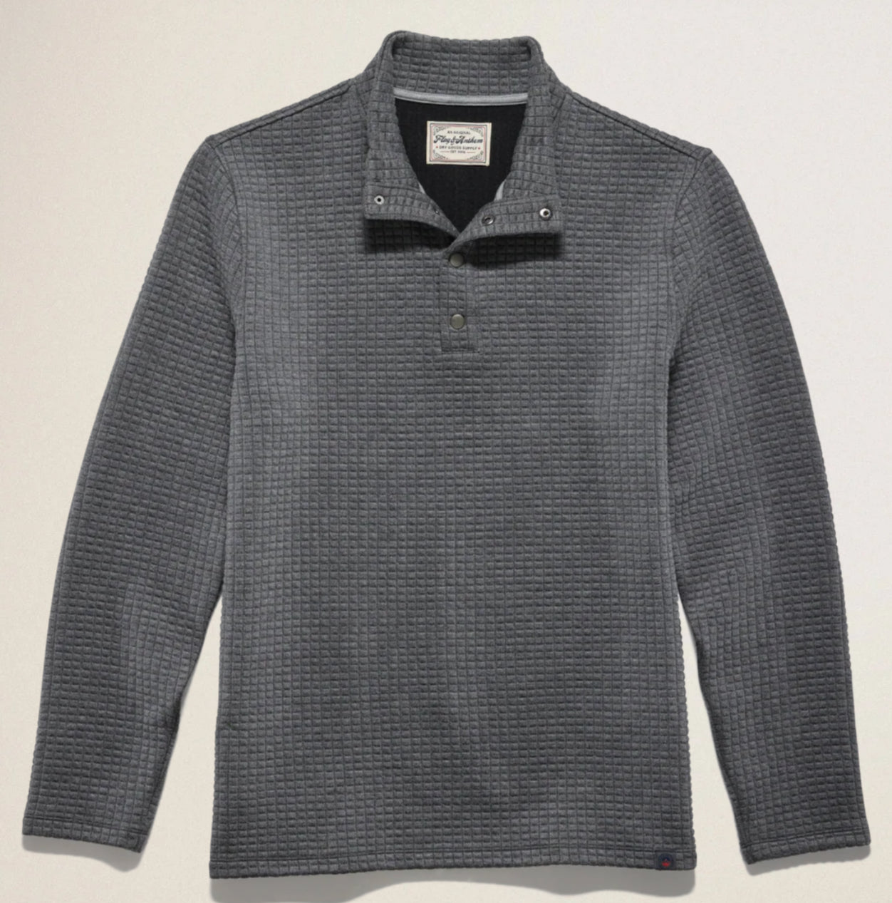 Silverton Quilted Snap 1/4 Zip - Charcoal Heather