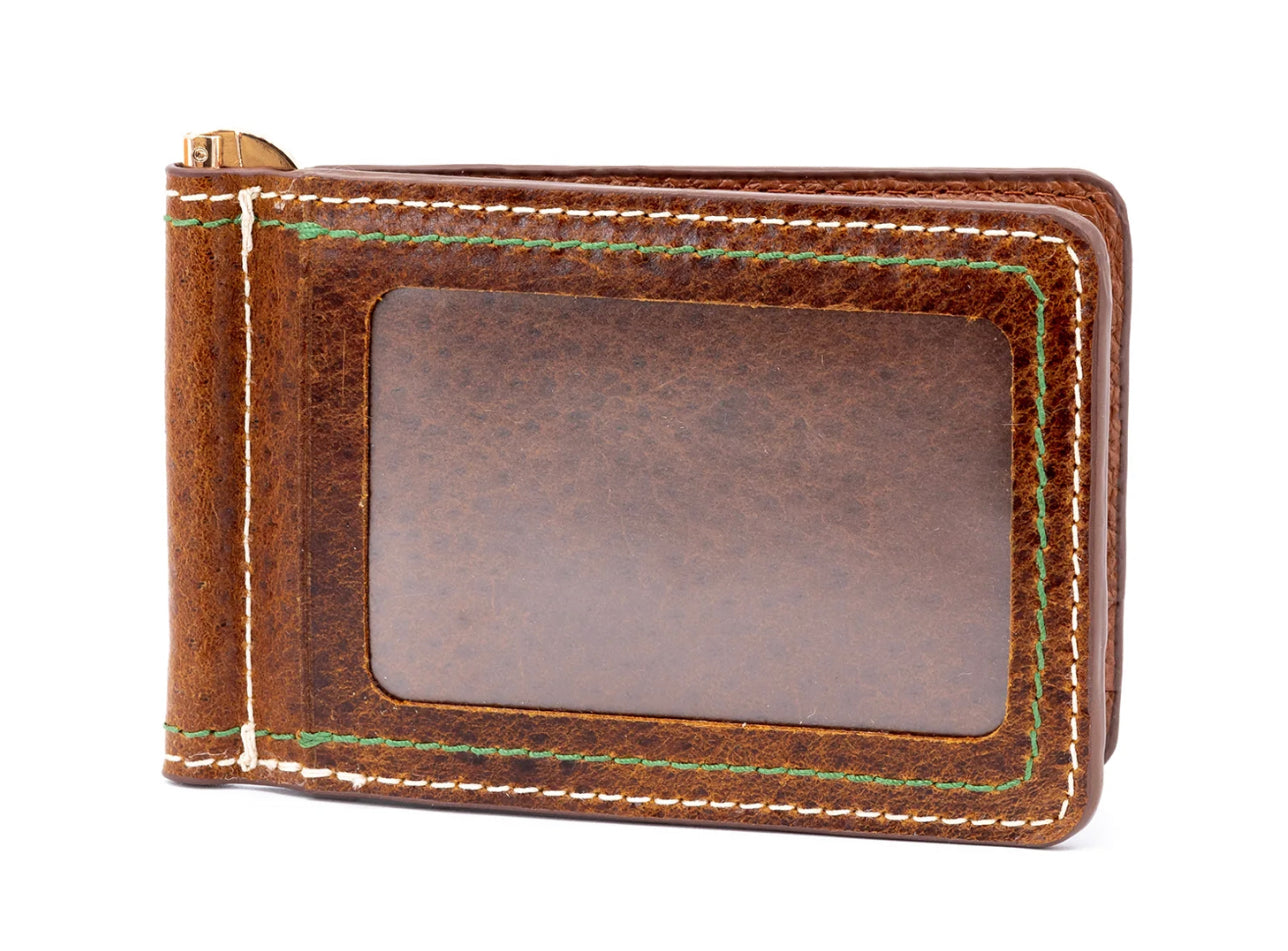 Bill Water Buffalo Money Clip - BURNT CEDAR