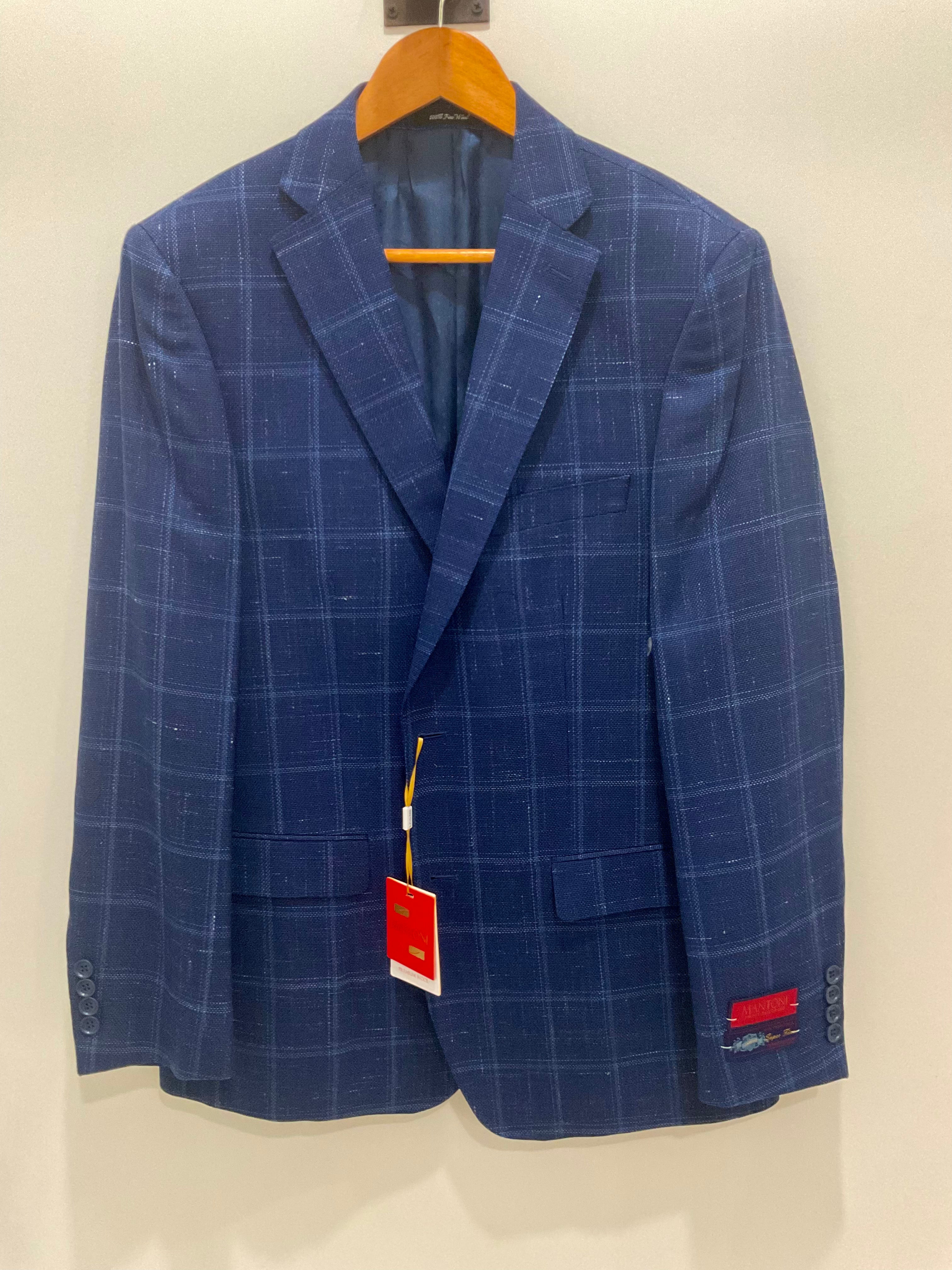 Mantoni Blue Windowpane Sportcoat