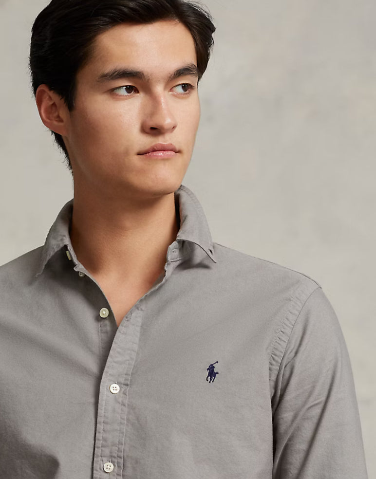 Garment Dyed Oxford Shirt - Perfect Grey