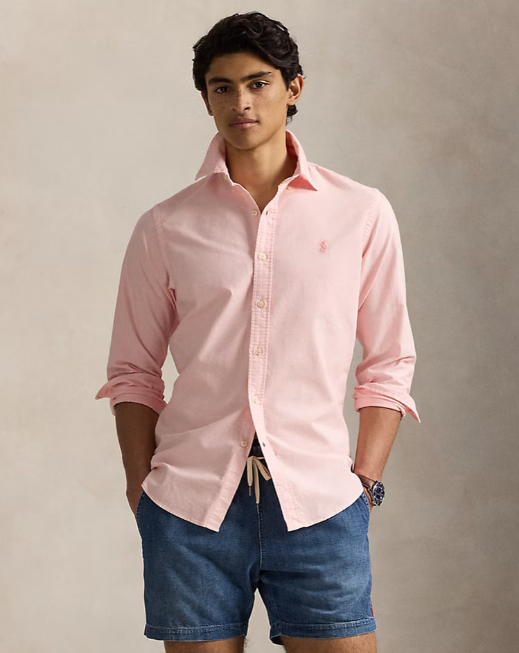 Mineral Dyed Oxford Shirt - Rose