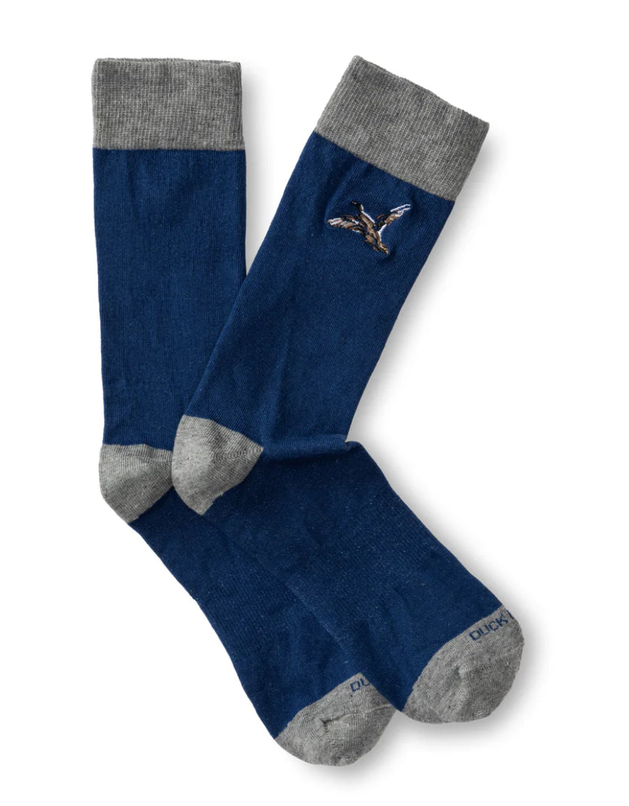 Embroidered Mallard Sock