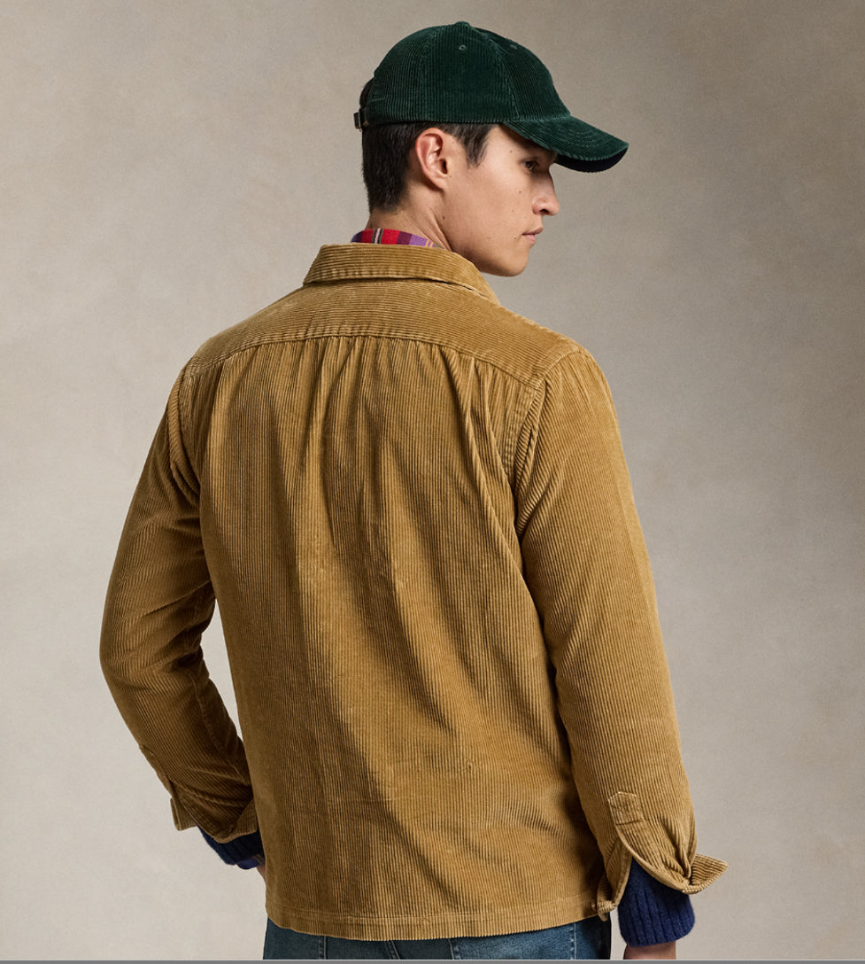 Corduroy Shirt Jacket - RUSTIC TAN