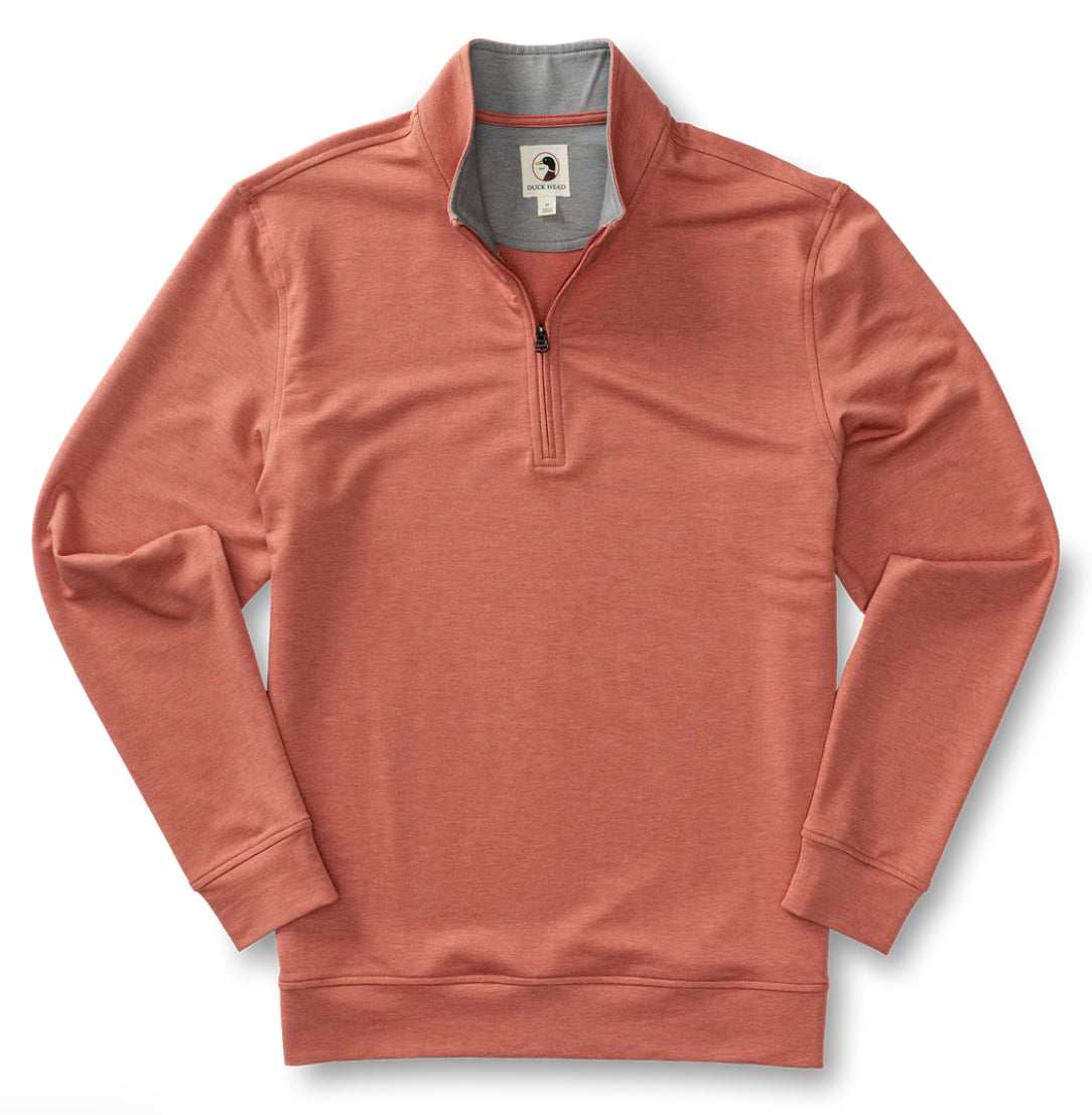 Dunmore 1/4 Zip Pullover - Faded Red