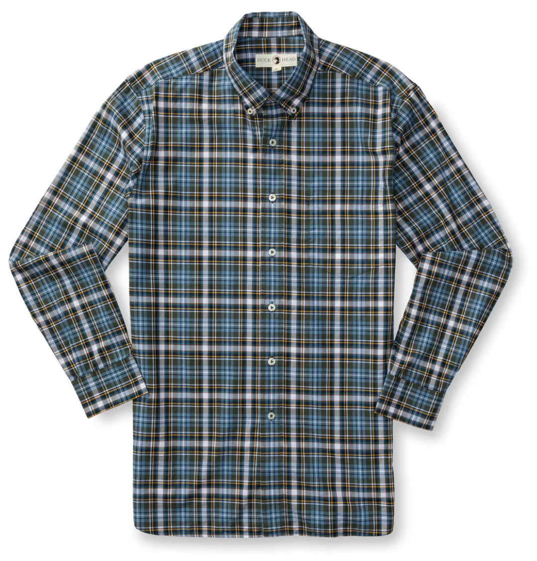 Hamlett Plaid Cotton Sport Shirt - GREEN