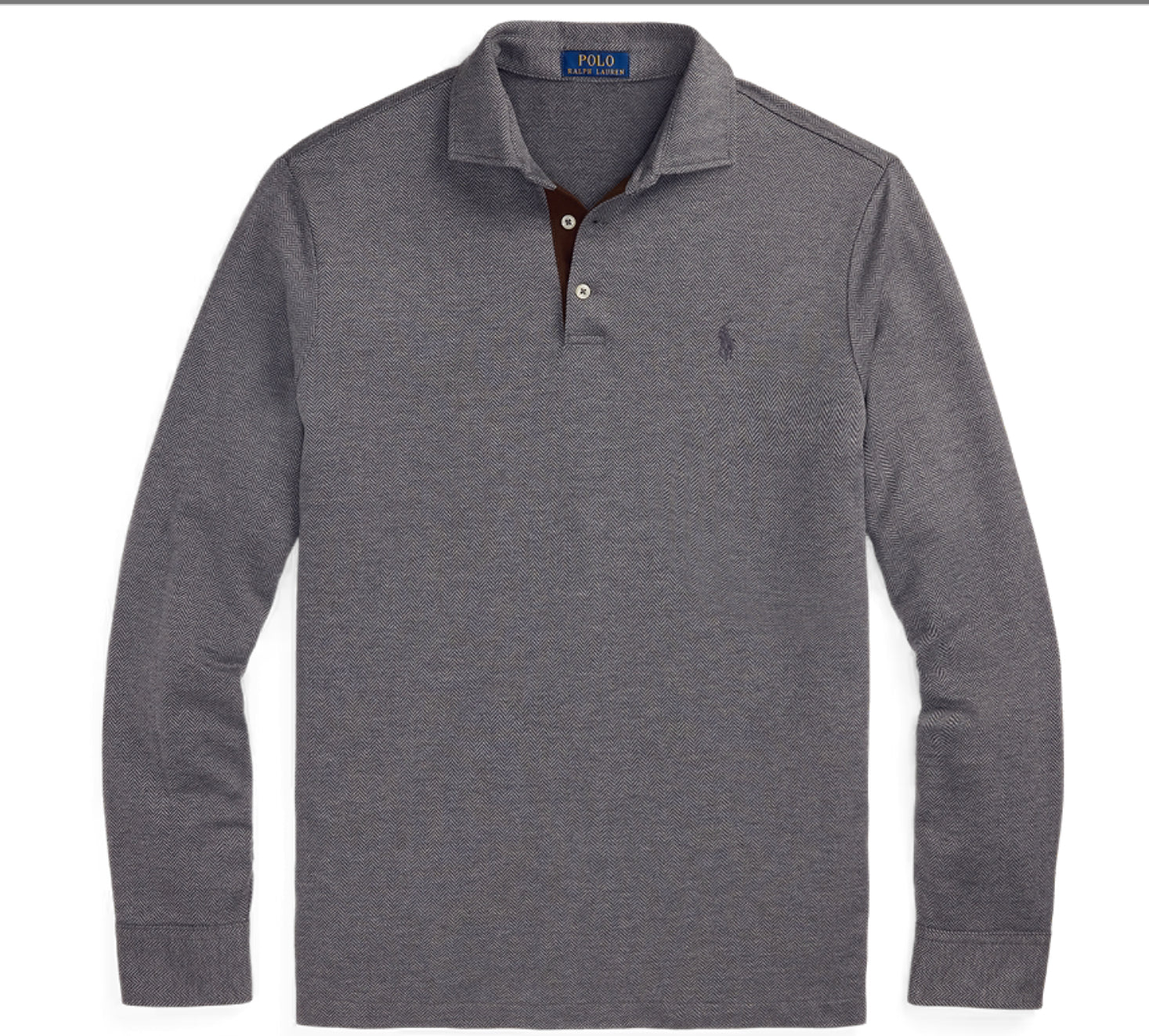 Jacquard Knit Polo-HERRBONEGREY