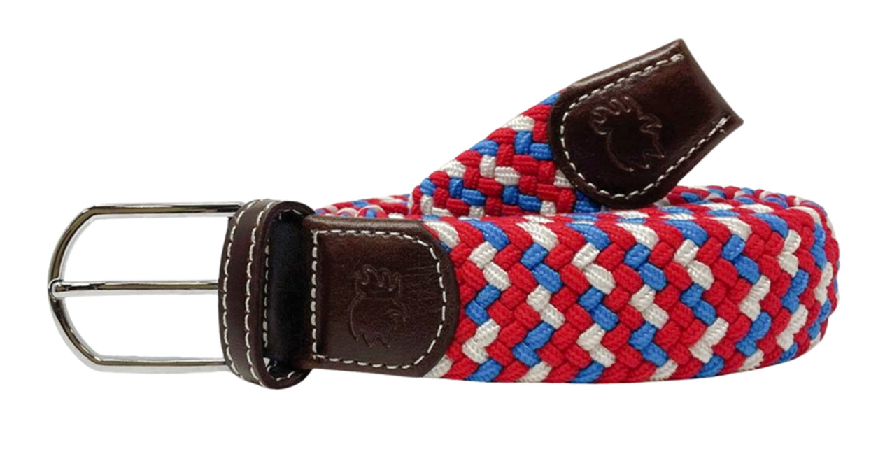 The Natchez Tri-Color Stretch Belt