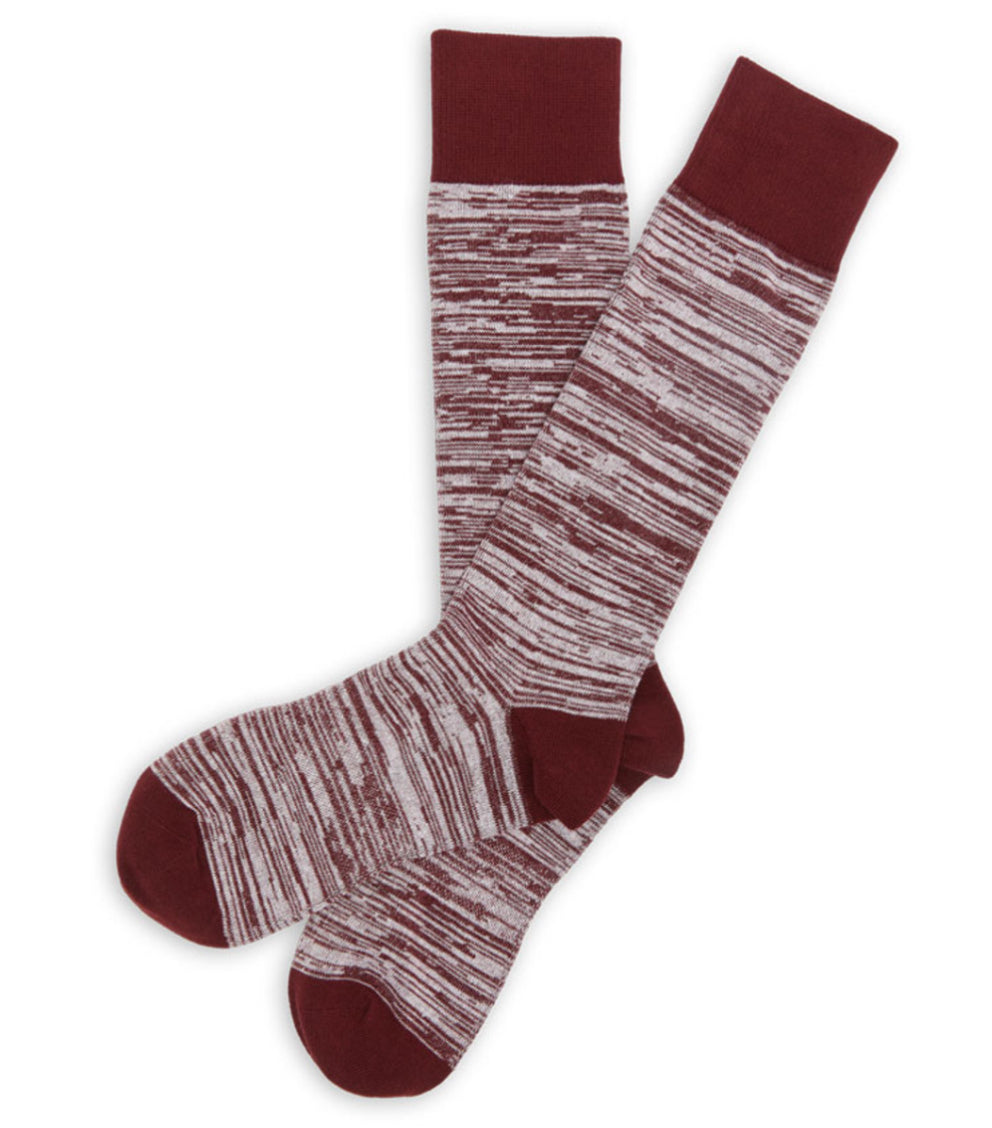 Maroon Marl Dress Socks