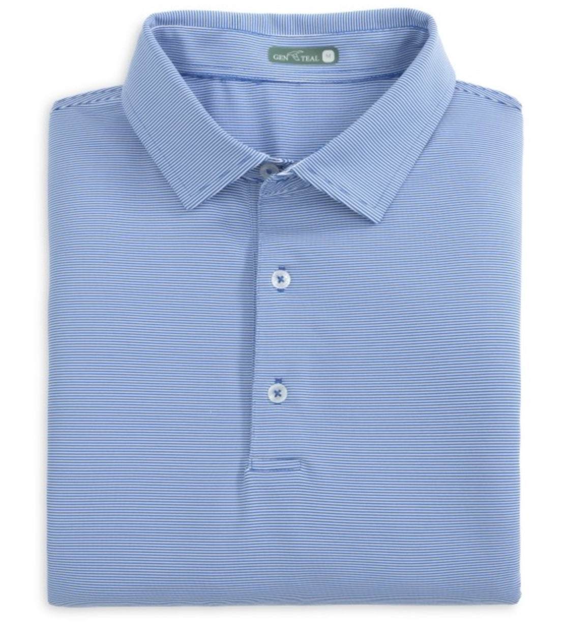 Club Pinstripe Performance Polo - ROYAL BLUE