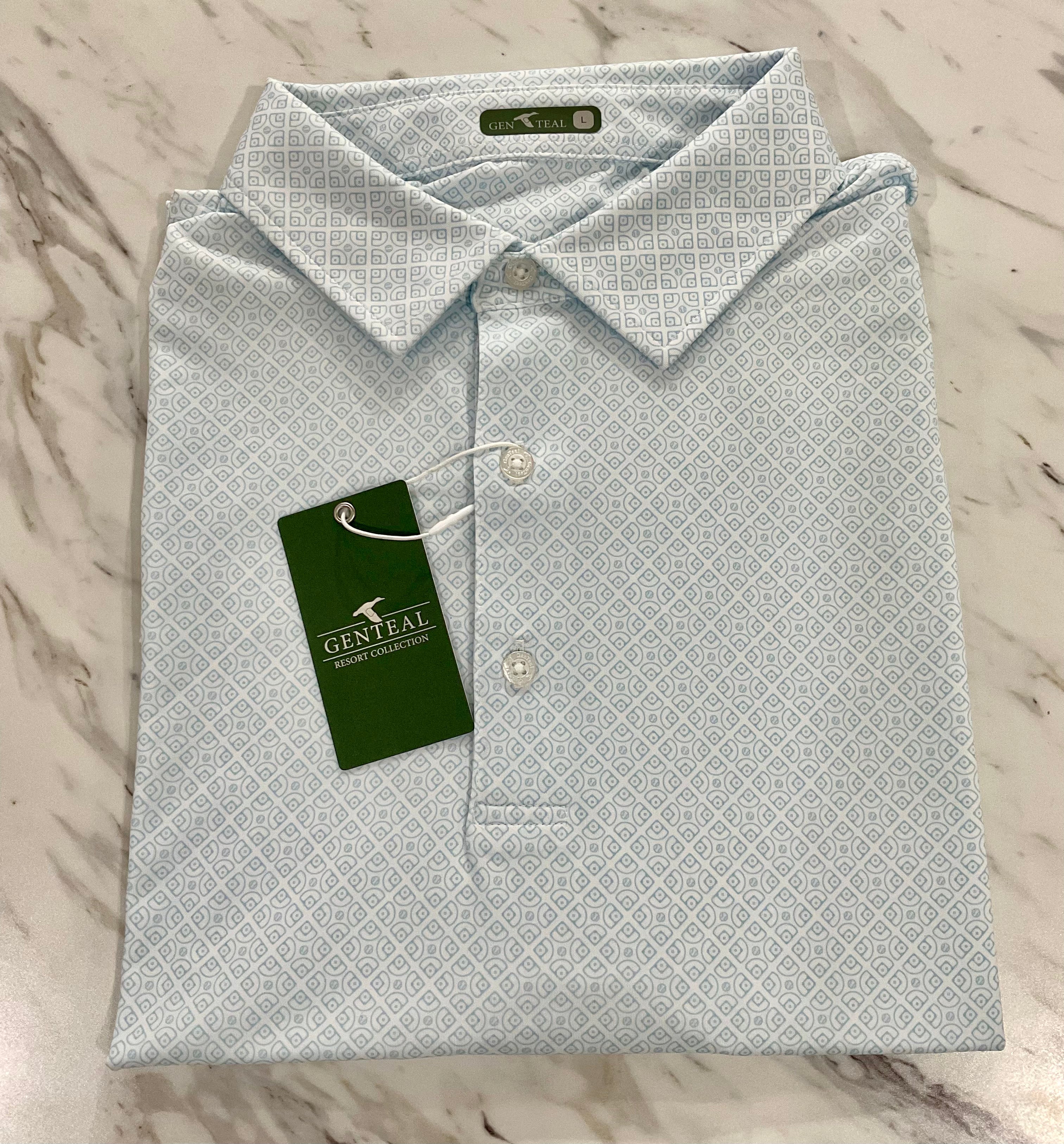 Heritage Printed Polo - Blue Diamonds