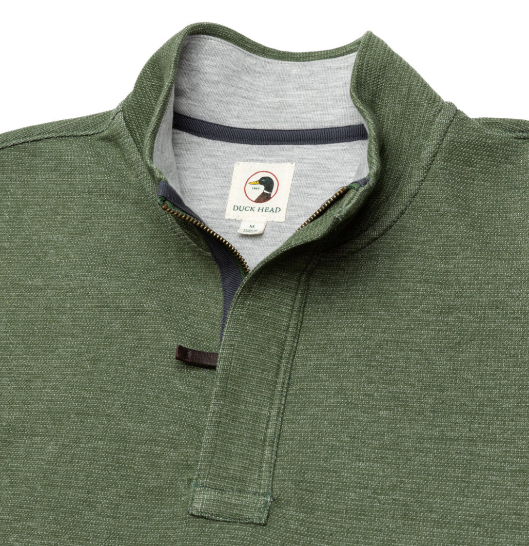 Bearing Pique Pullover - Pine Green