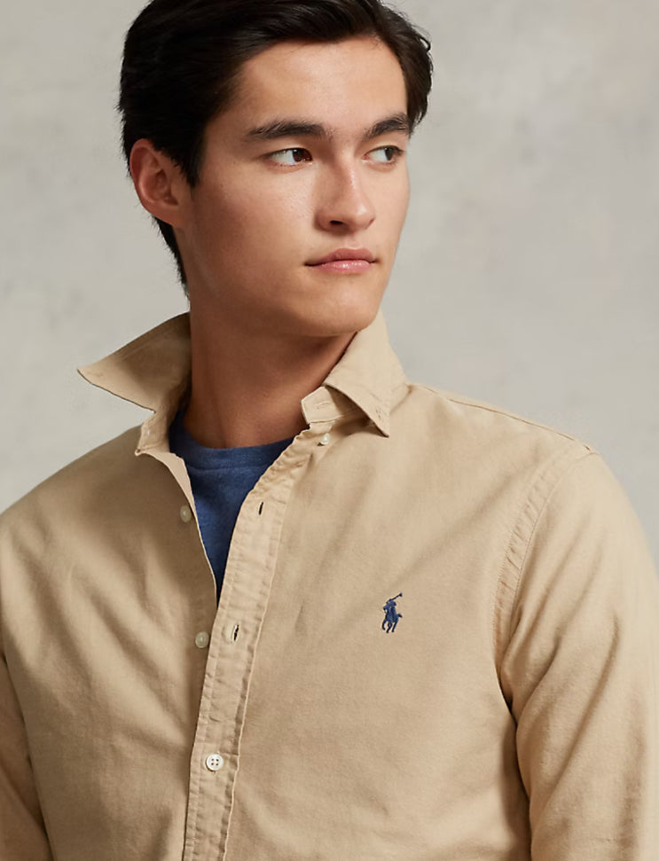 Garment Dyed Oxford Shirt - Surrey Tan