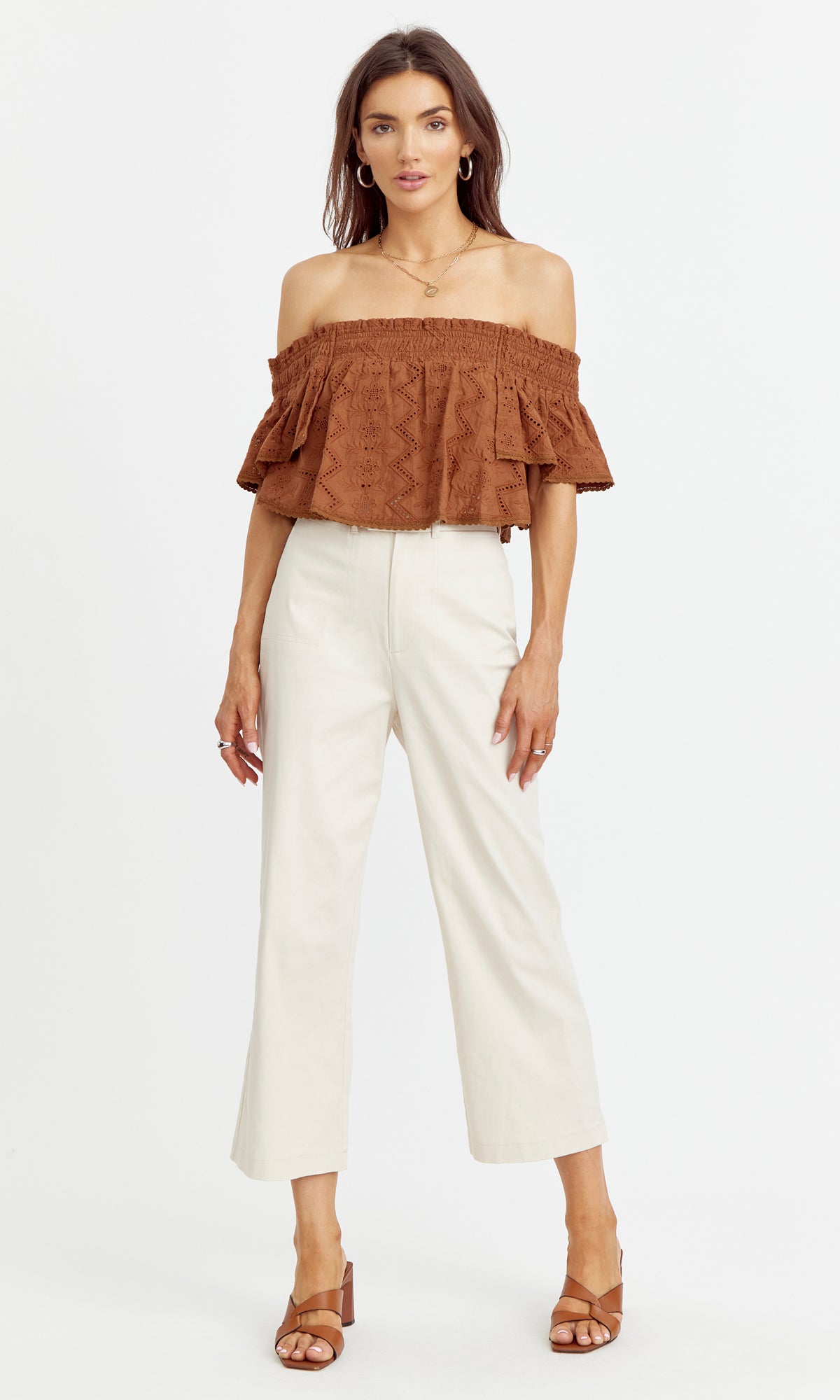 Luana High Rise Straight Pant-Unbleached