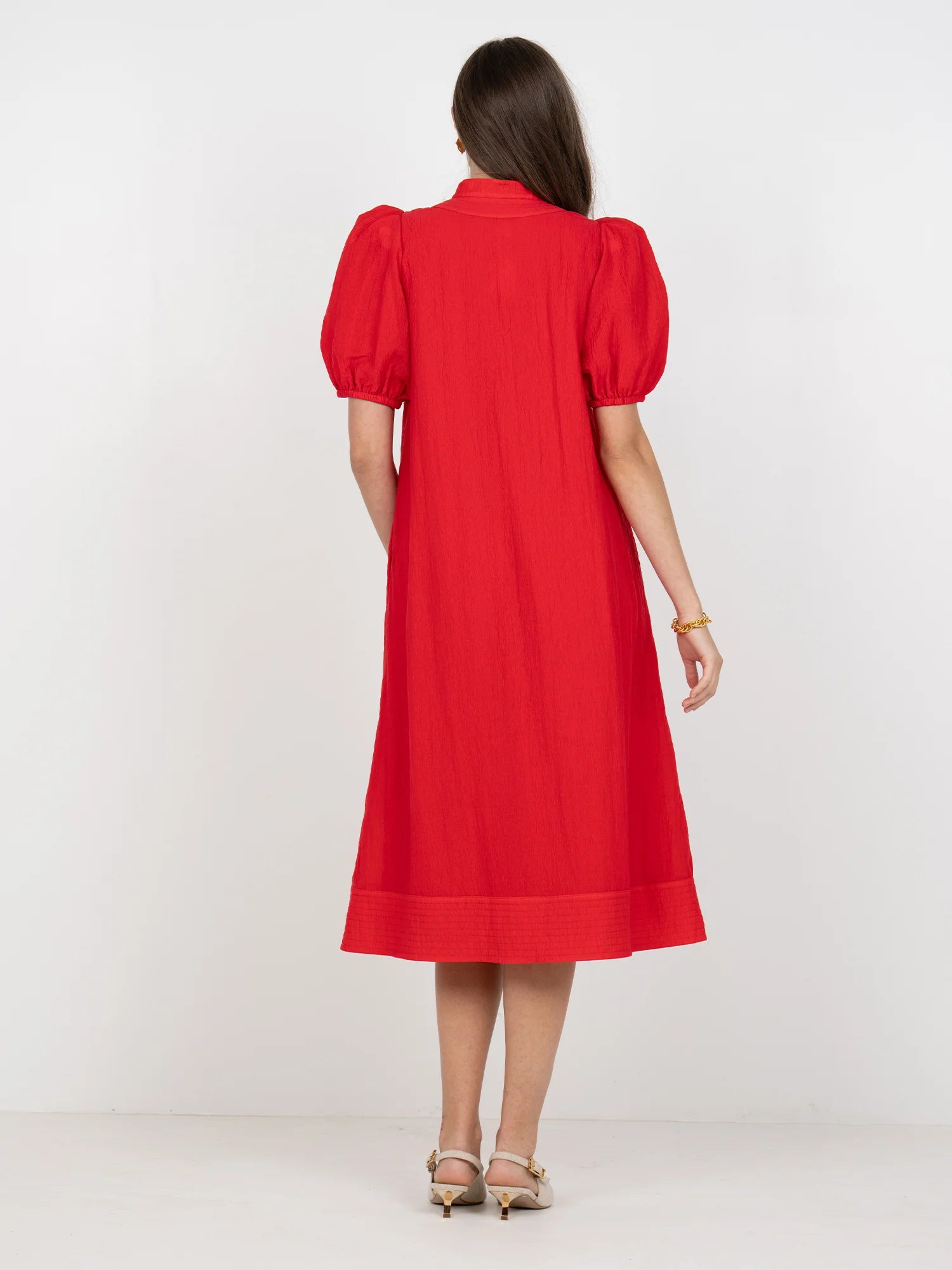 Hampton Dress-Cardinal Red