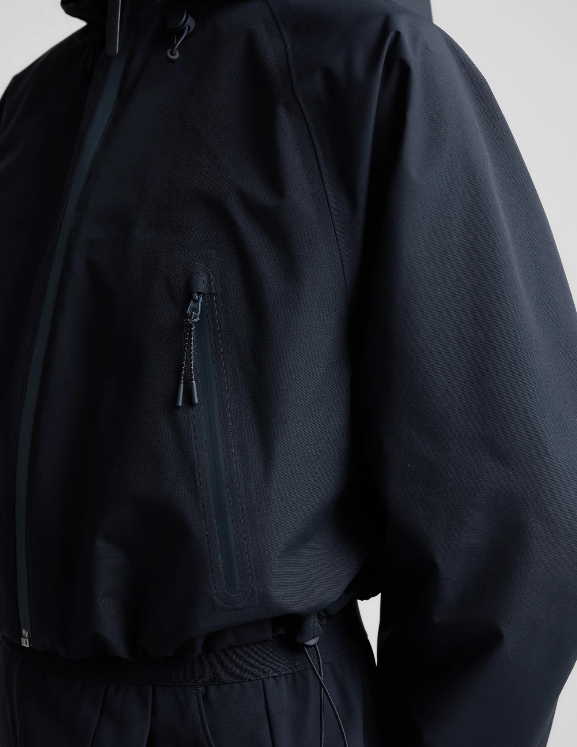 Rain or Shine Adjustable Hooded Jacket-Navy