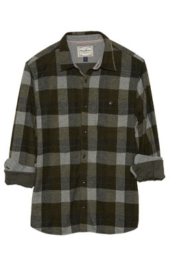 BERKS FLANNEL LONG SLEEVE - OLIVE