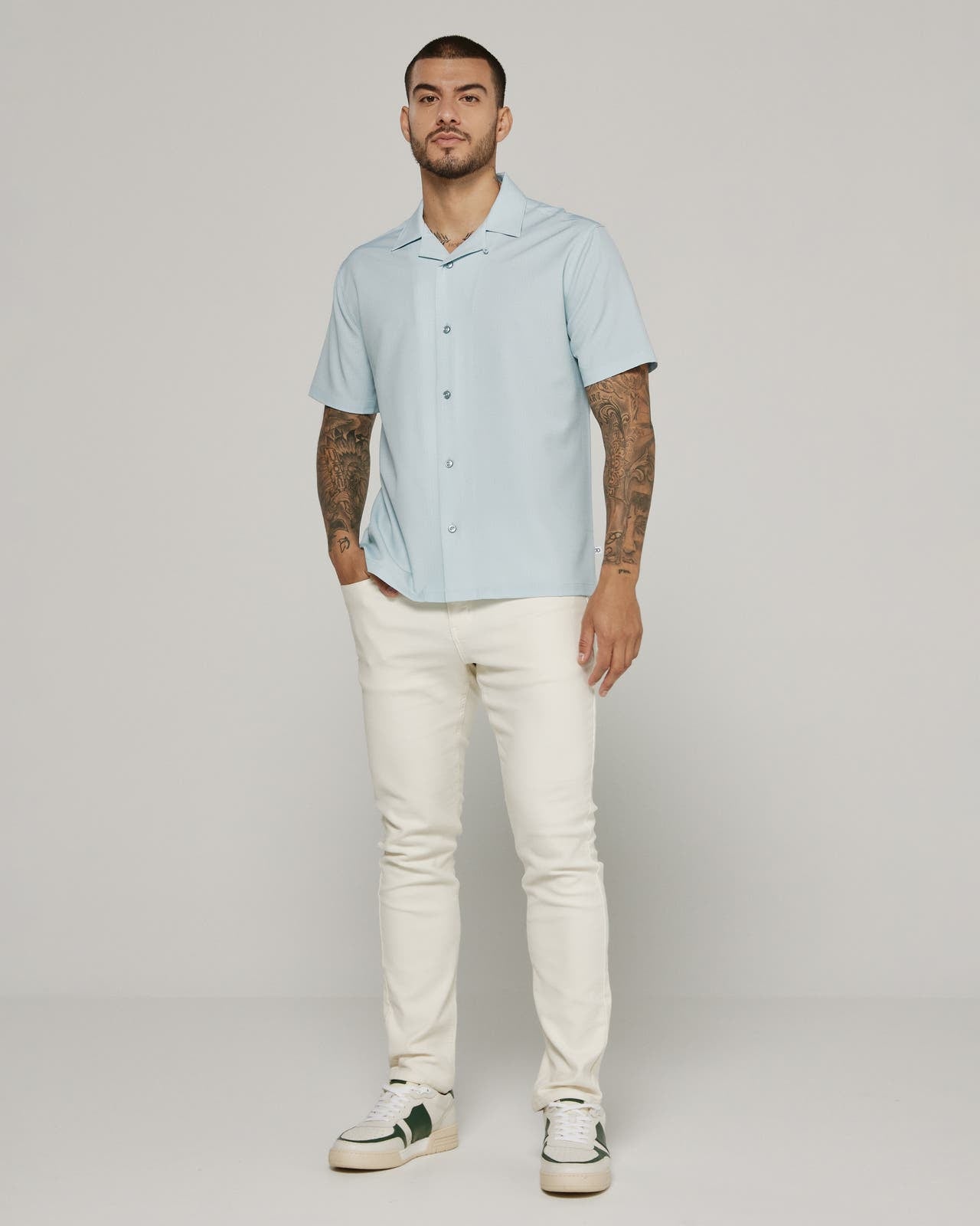 Paulo Camp Shirt - SEAFOAM GREEN