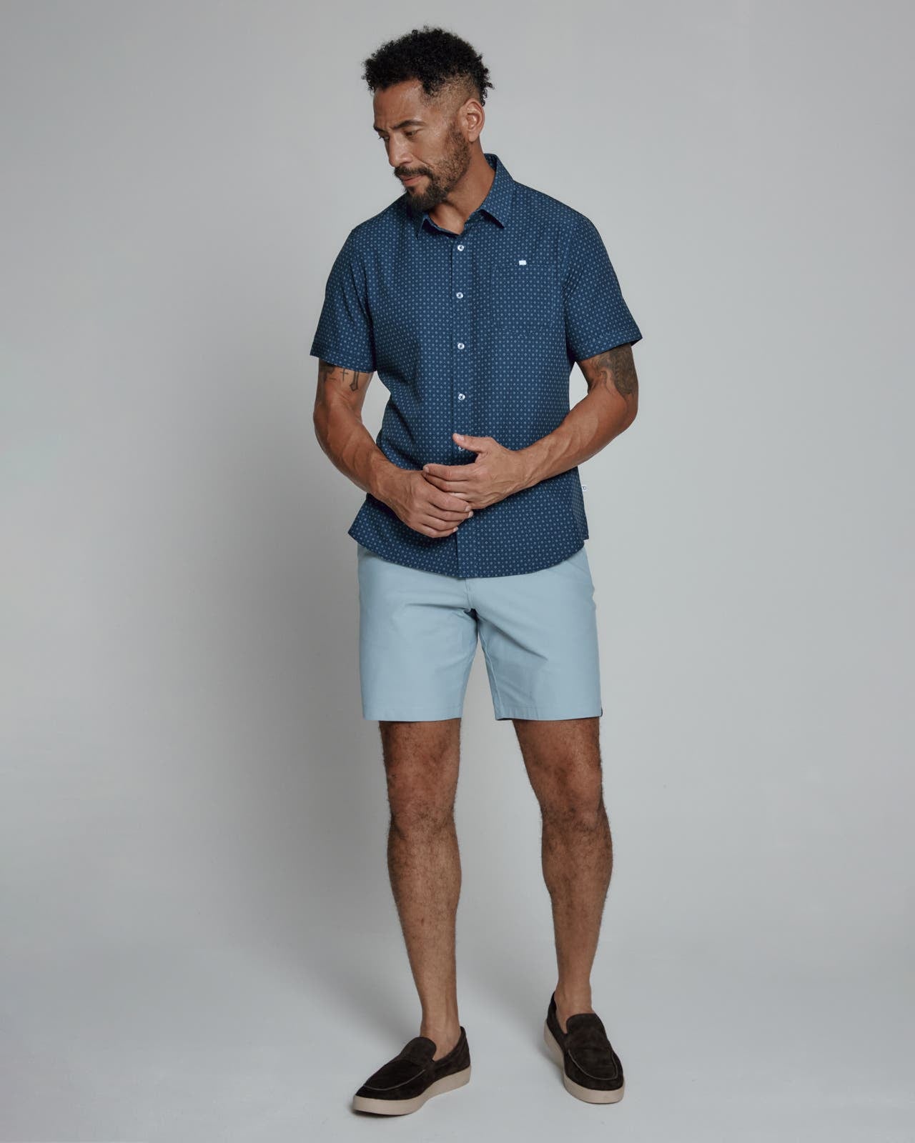 Piers Short Sleeve Shirt - NAVY