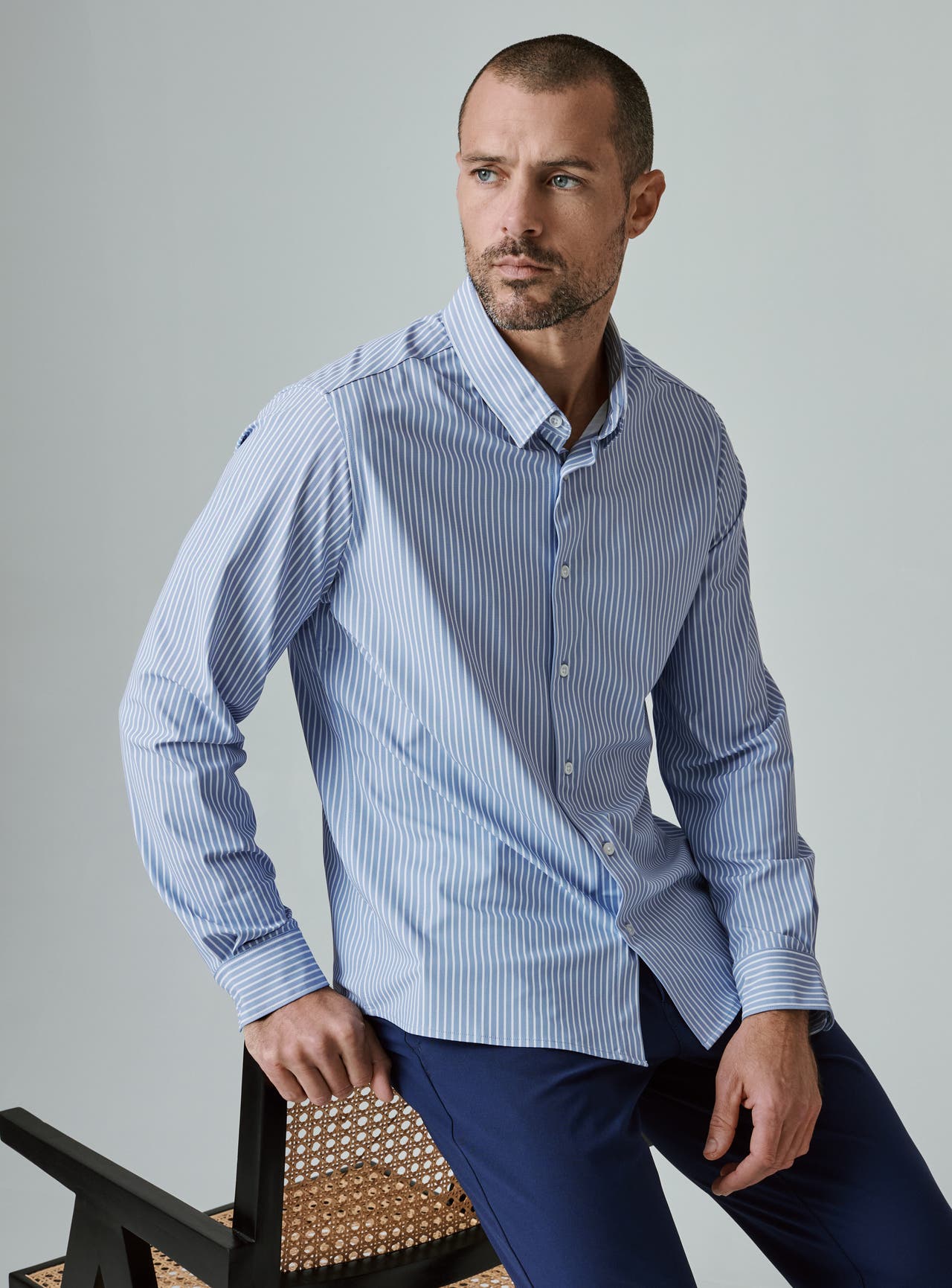 Jackson Long Sleeve Shirt - LIGHT BLUE