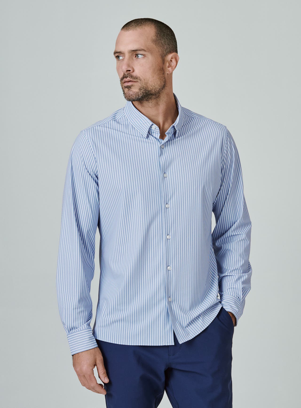 Jackson Long Sleeve Shirt - LIGHT BLUE