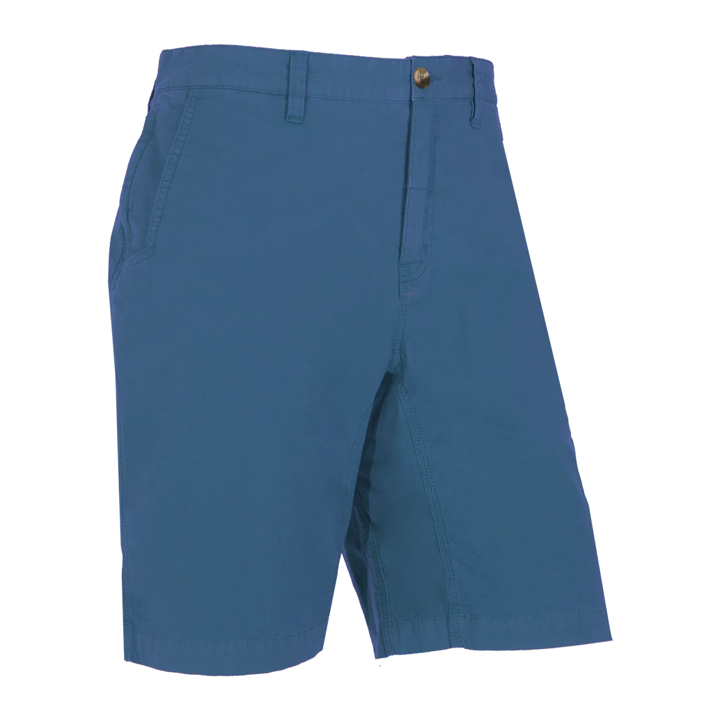 Classic Fit Stretch Poplin Shorts - BLUE RIDGE