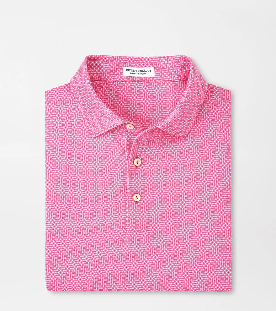 Tesseract Performance Jersey Polo - PINK/RUBY