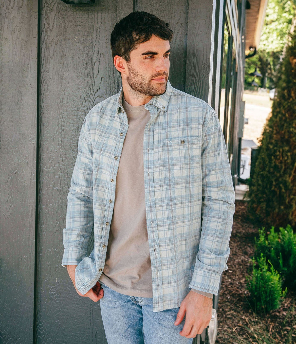 Braxton Cord Flannel - Skyline