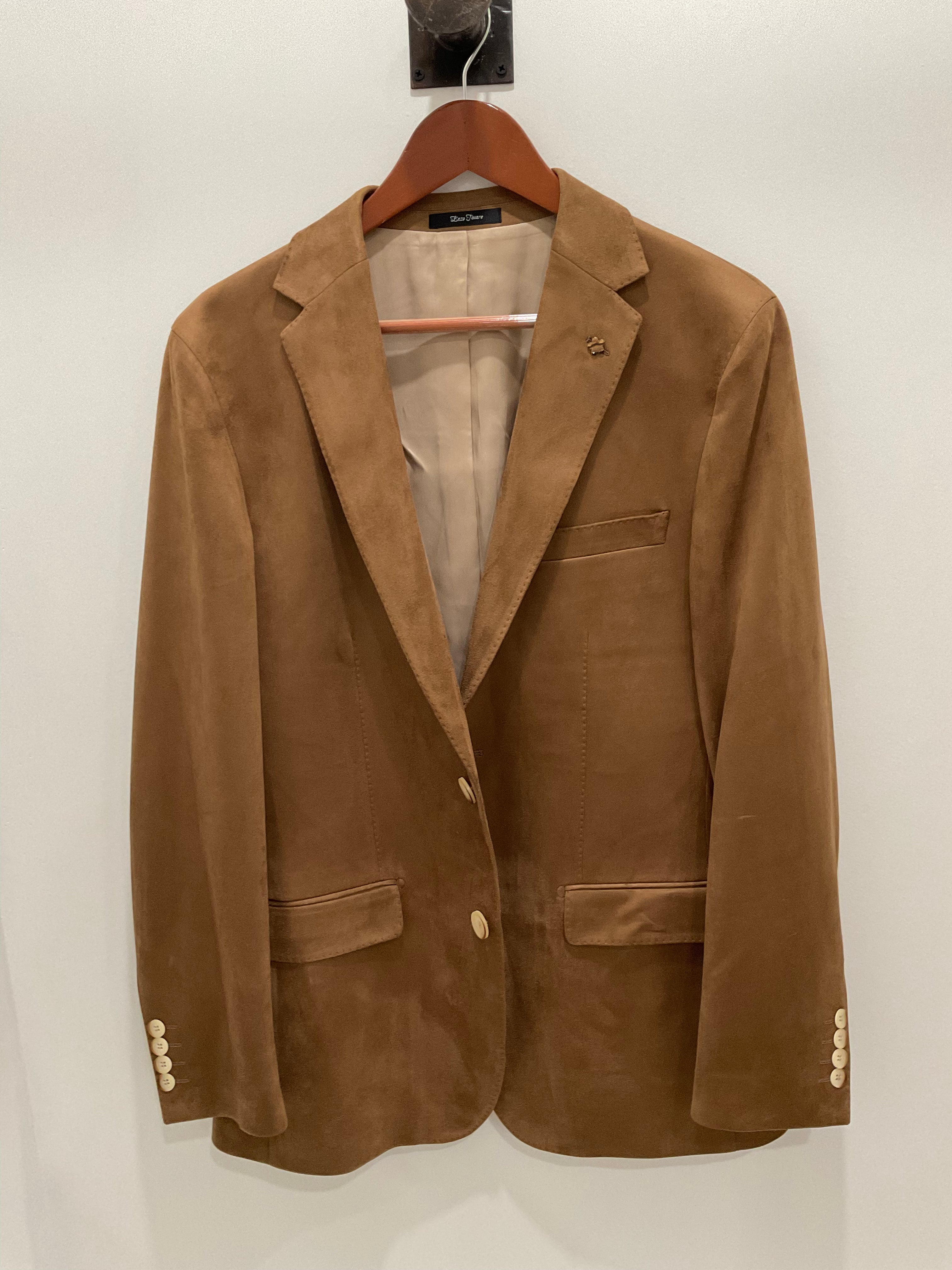 Enzo Tovare Suede Sport Coat - Tobacco