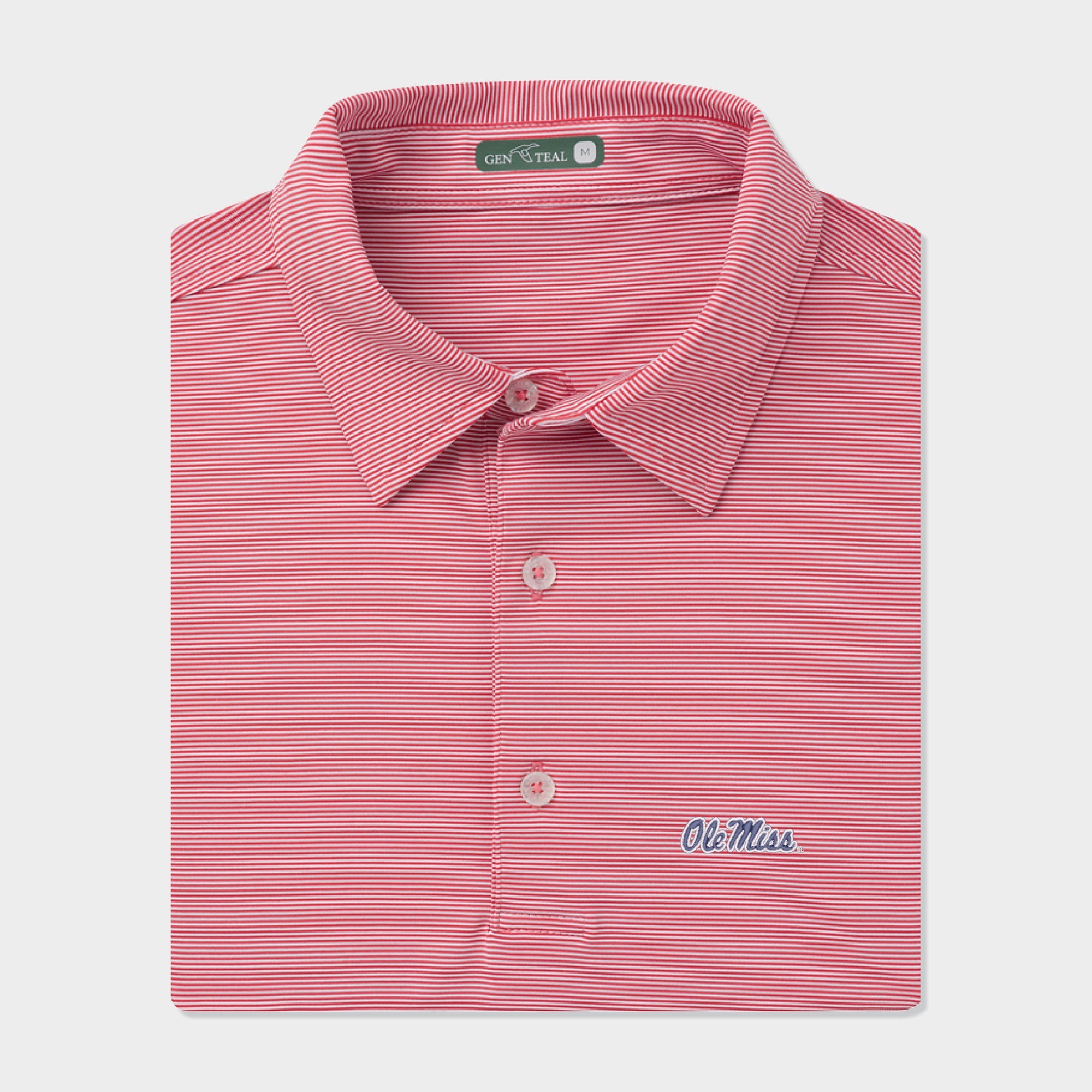 Ole Miss Club Pinstripe Polo