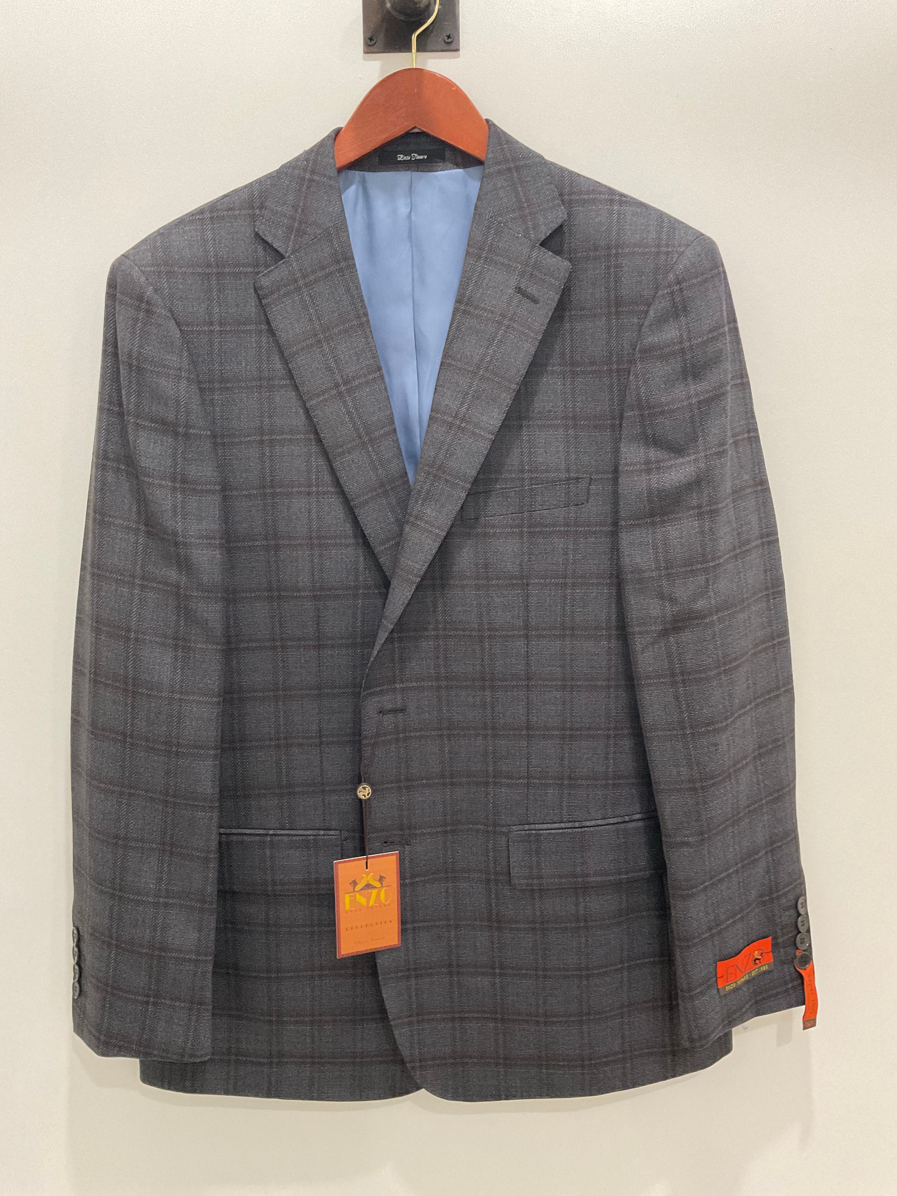 Enzo Tovare Charcoal Brown Sportcoat