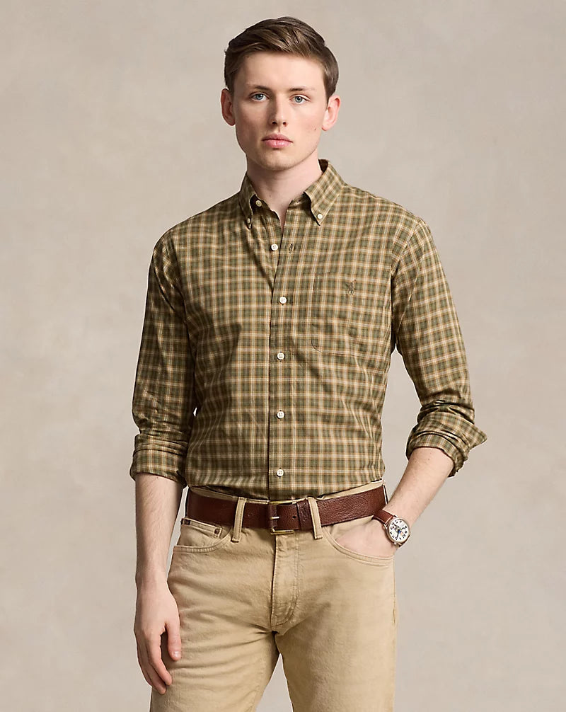 Plaid Twill Shirt - OLIVE/KHAKI