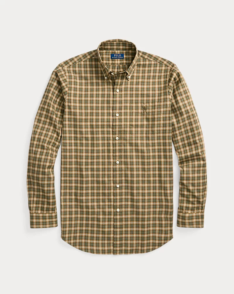 Plaid Twill Shirt - OLIVE/KHAKI