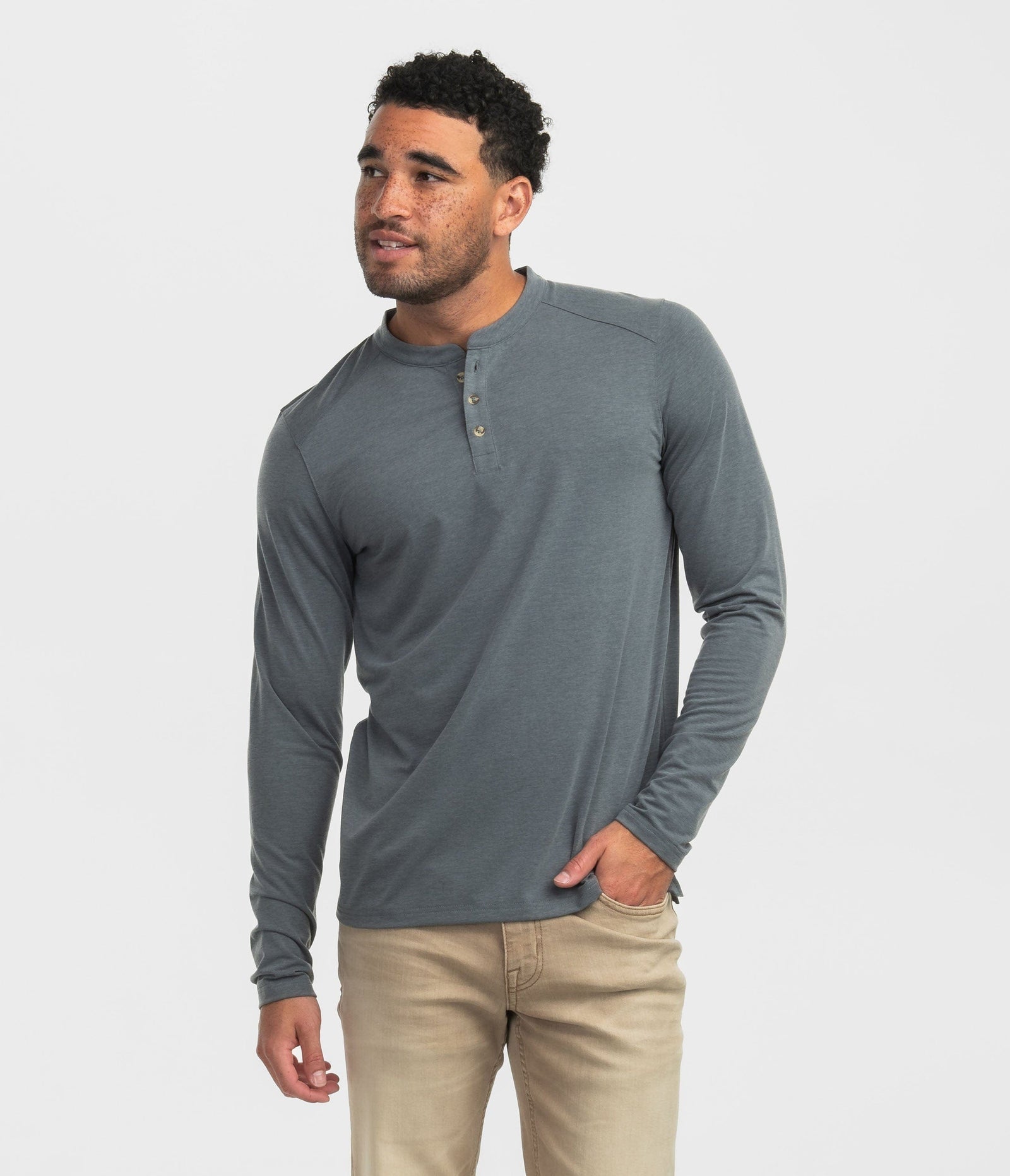 Max Comfort Henley - VOLCANIC ASH