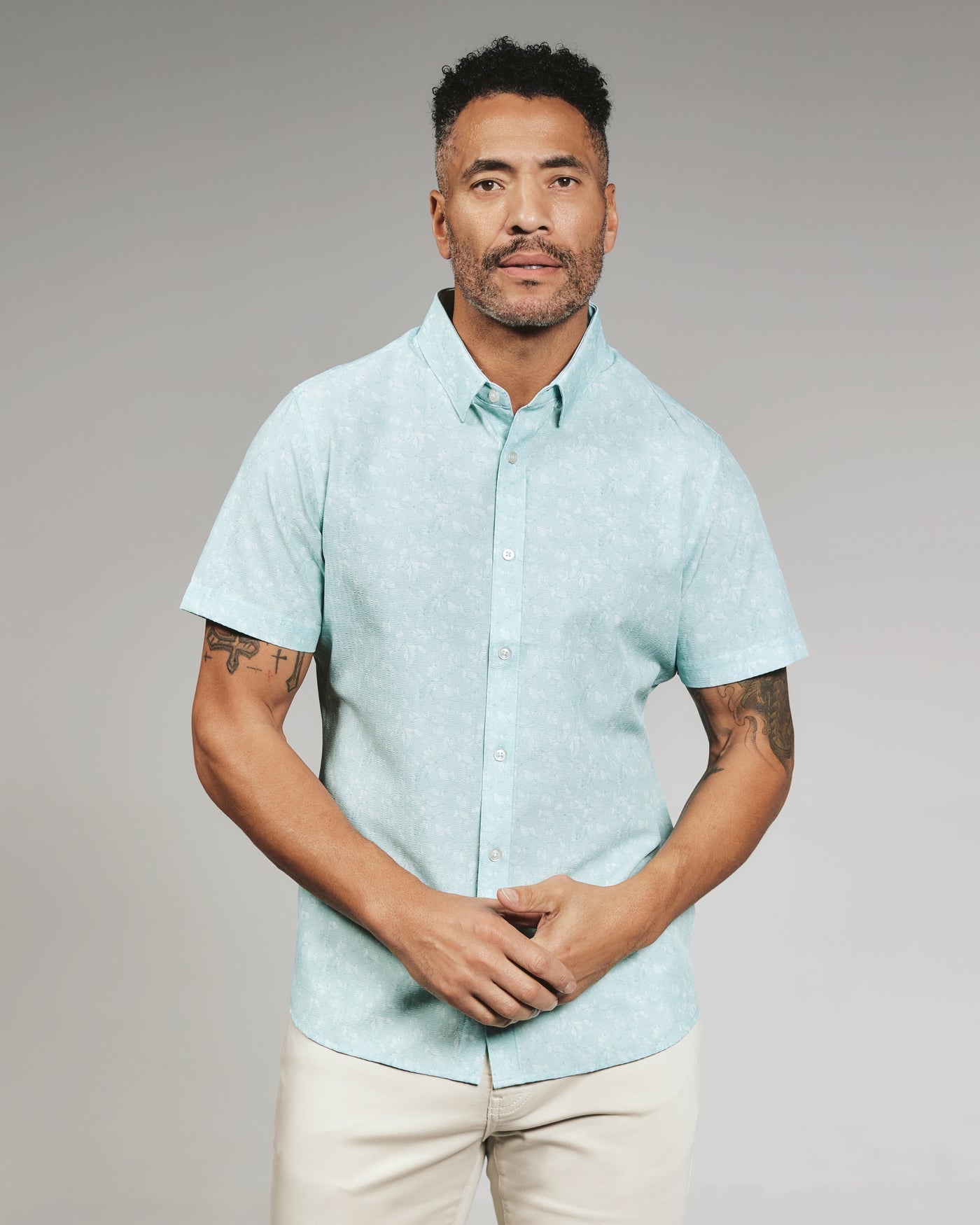 Hollis Short Sleeve Shirt - Seafoam