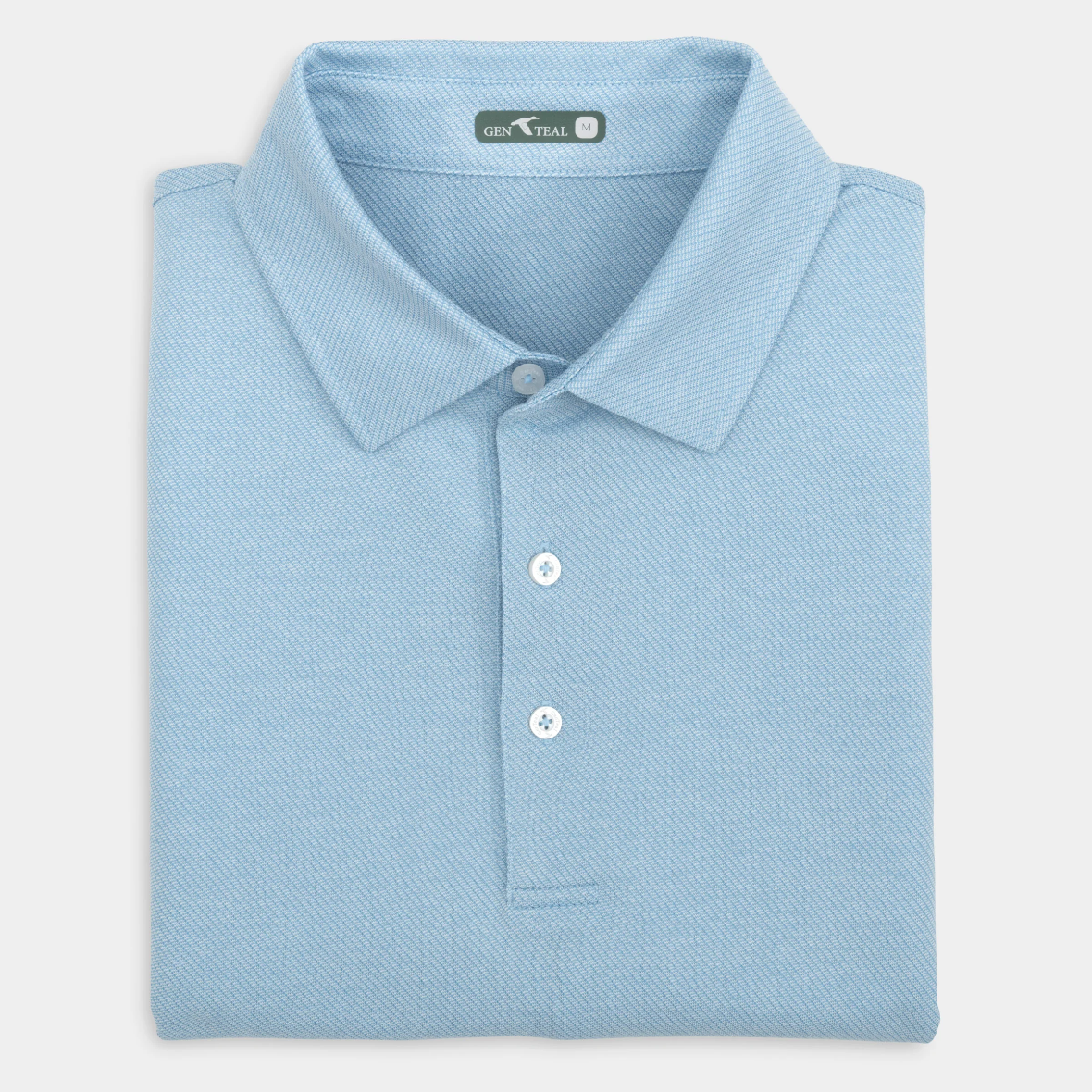 Scales Textured Polo - Bluebell