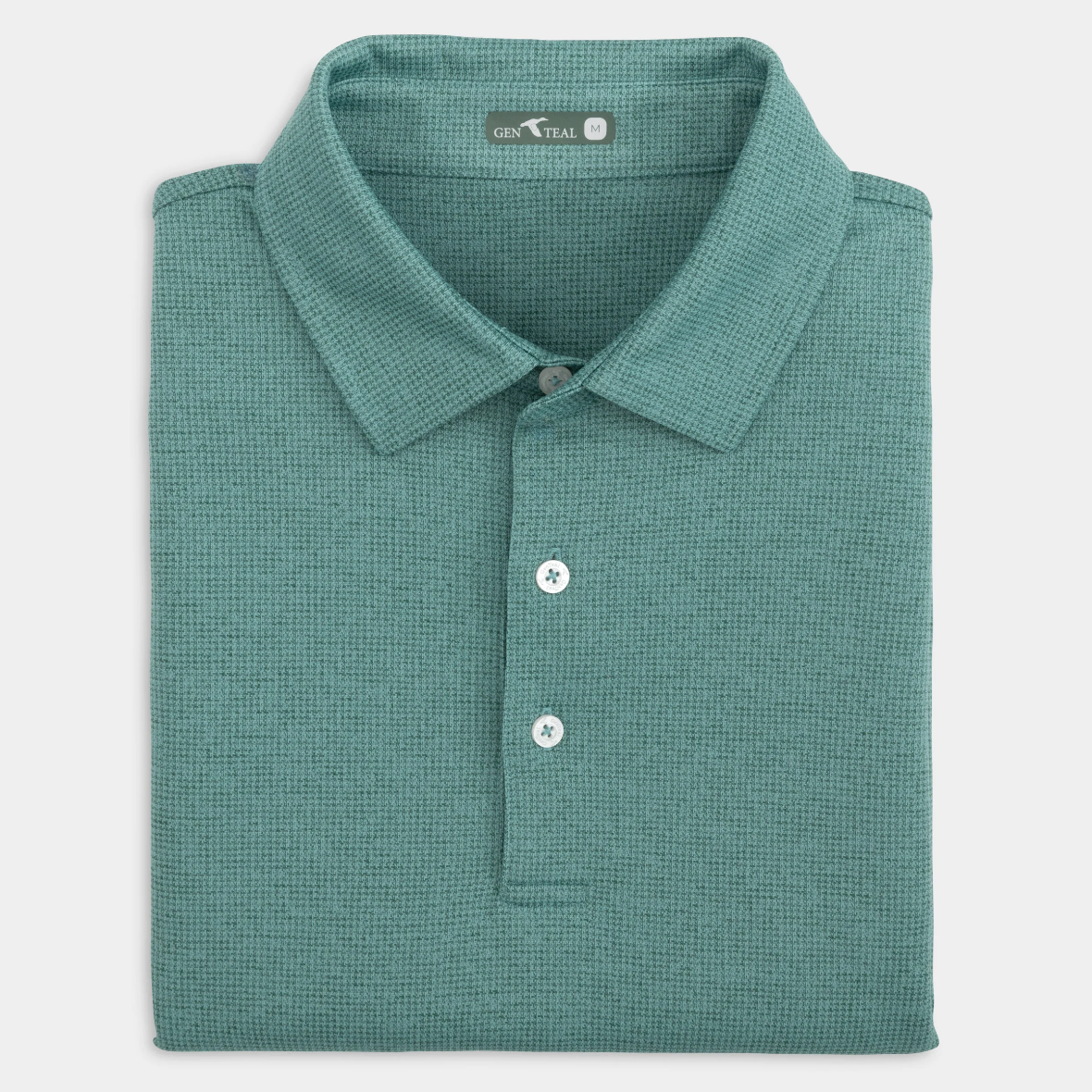 Scales Textured Polo - Trellis Green