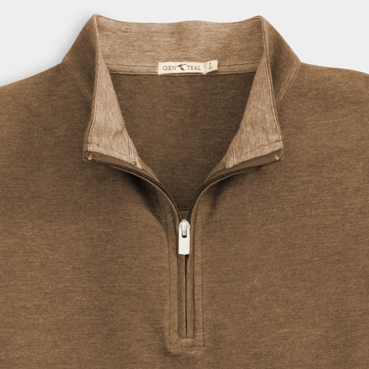 Cotton/Modal Quarter Zip - Cigar