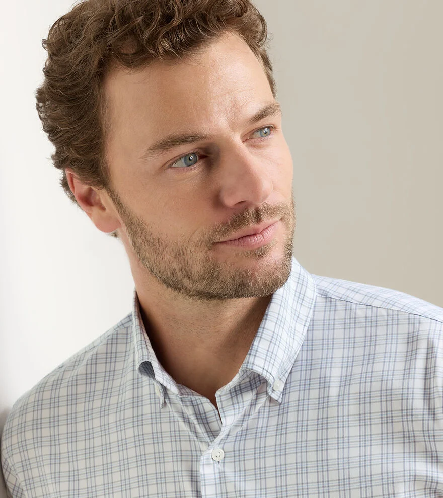 Douglas Crown-Lite Cotton Stretch Shirt - Gale Grey