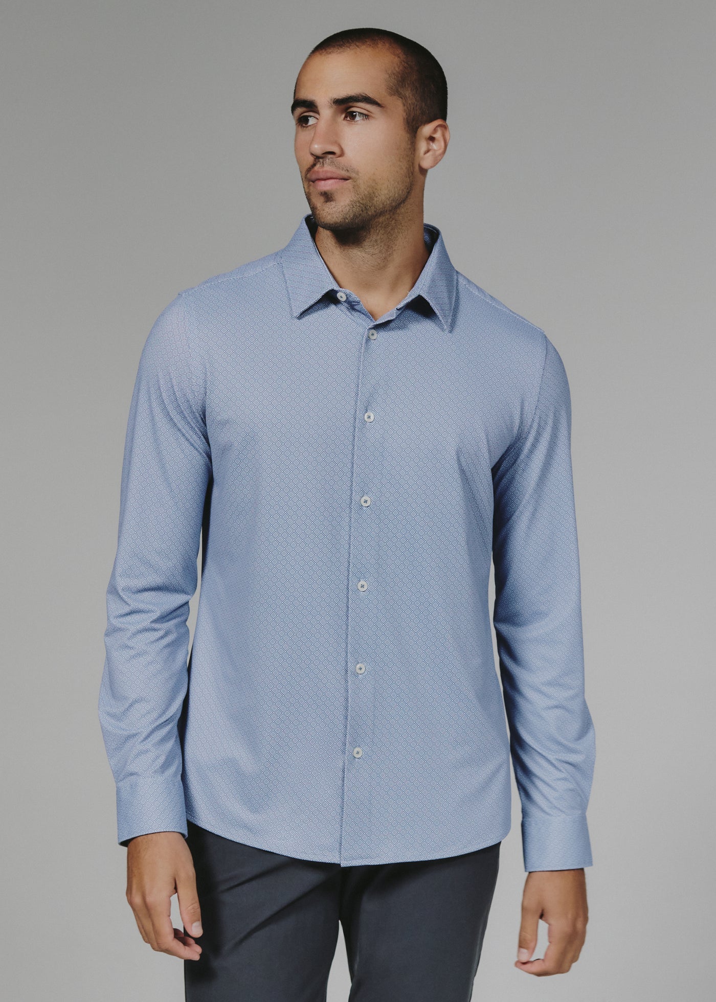 Wilhem Long Sleeve Shirt - Dusty Blue