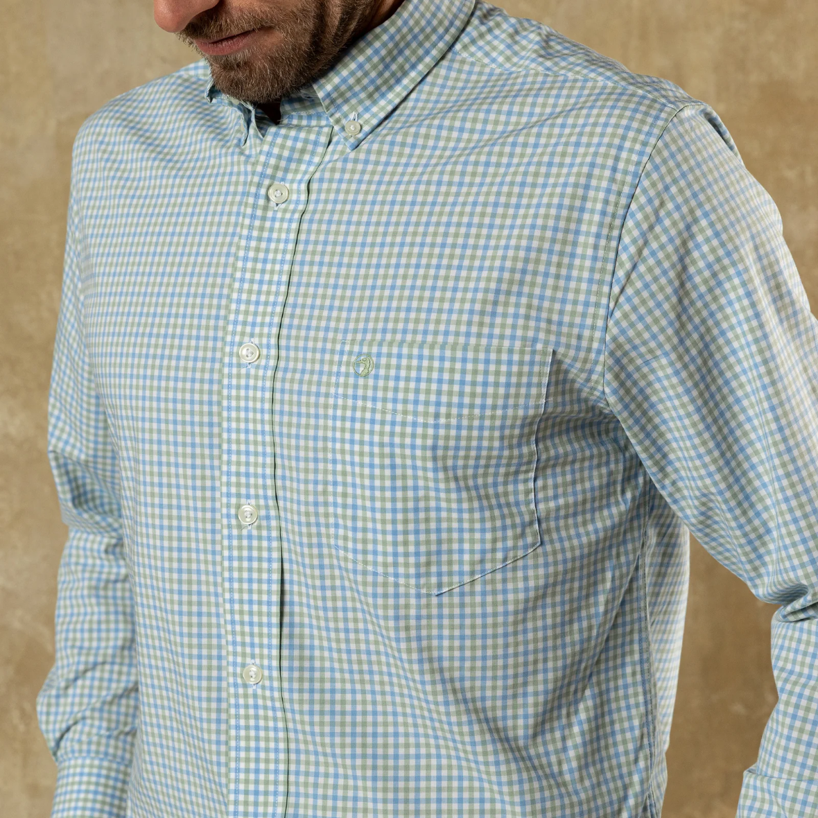 Shaw Performance Poplin Sport Shirt - Sage