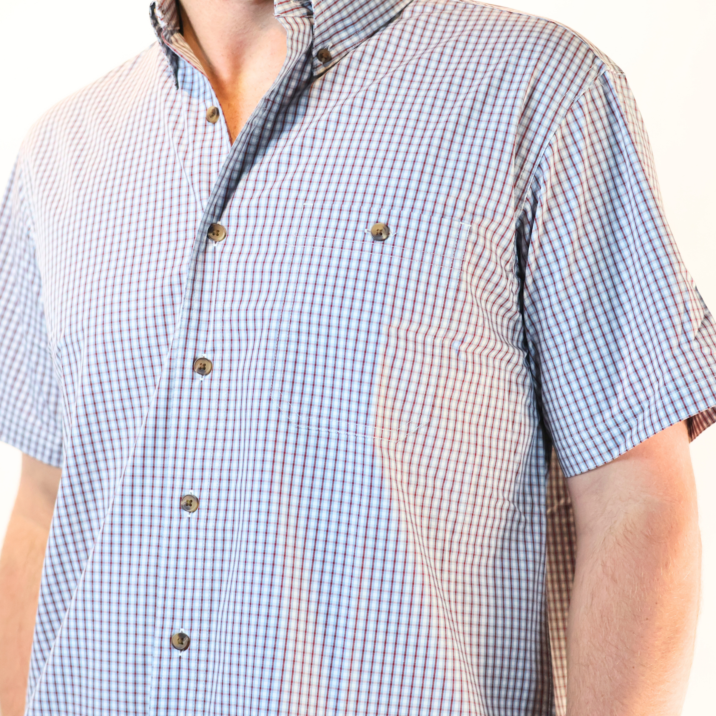 Western Short Sleeve Button Down - Redman