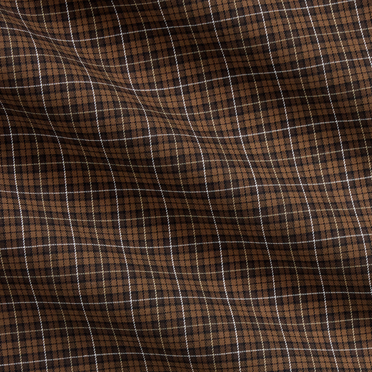 Sanded Twill Sport Shirt - Brown Multi