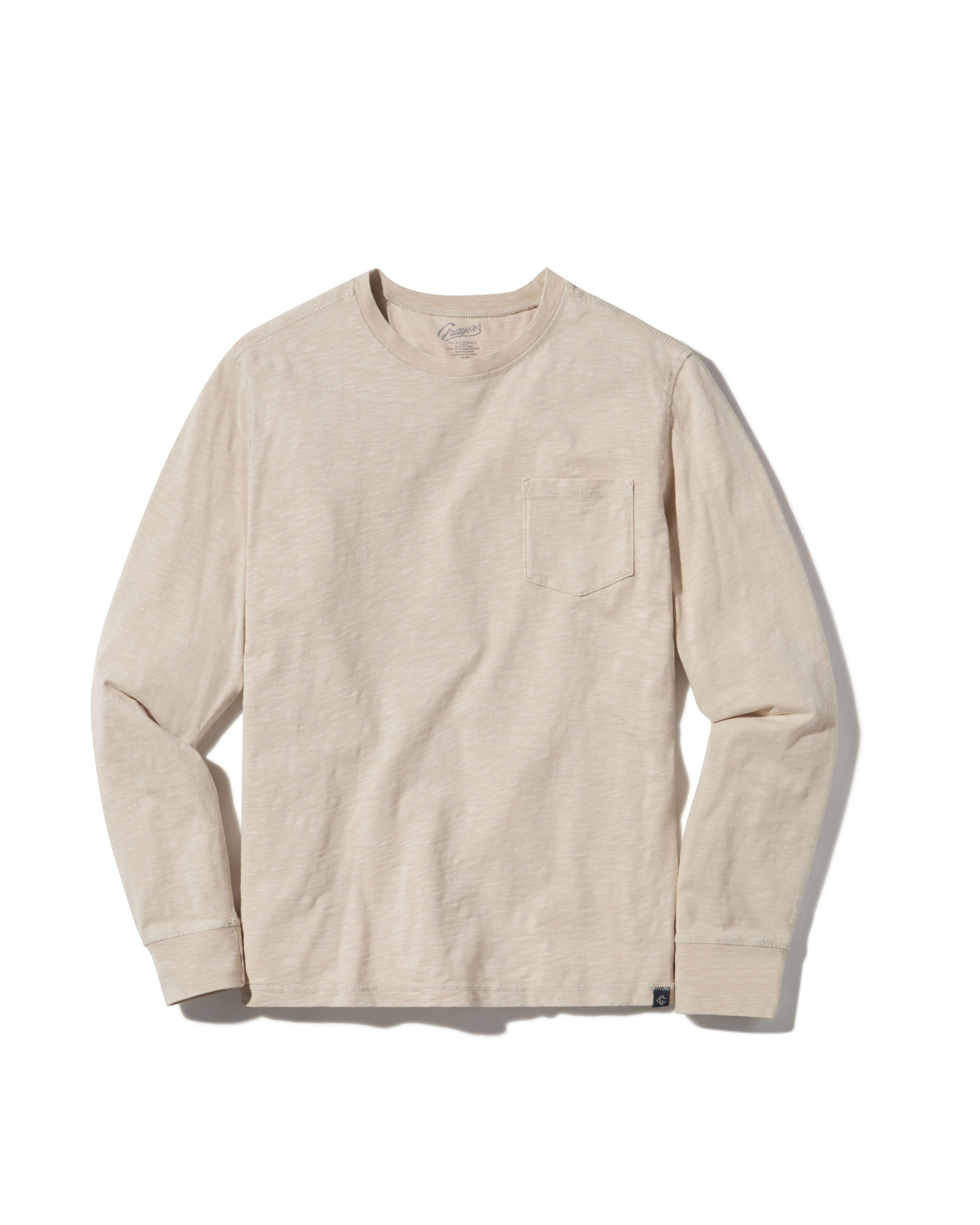 Hewitt Garment Dyed Pocket Tee - Ecru