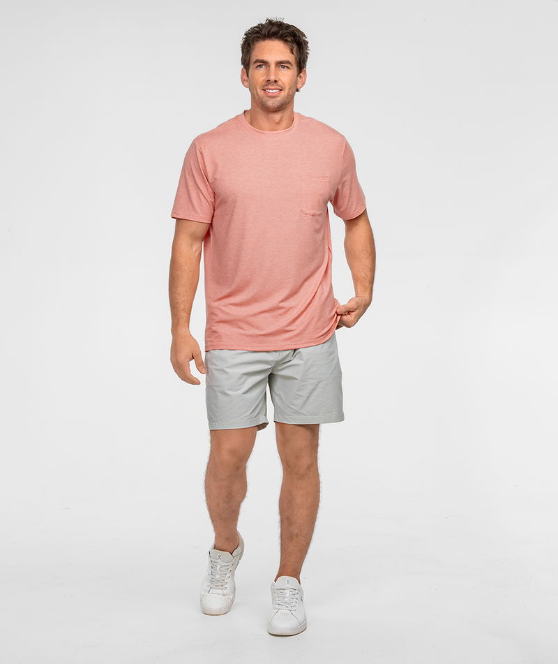 Max Comfort Pocket Tee - Coral Sky